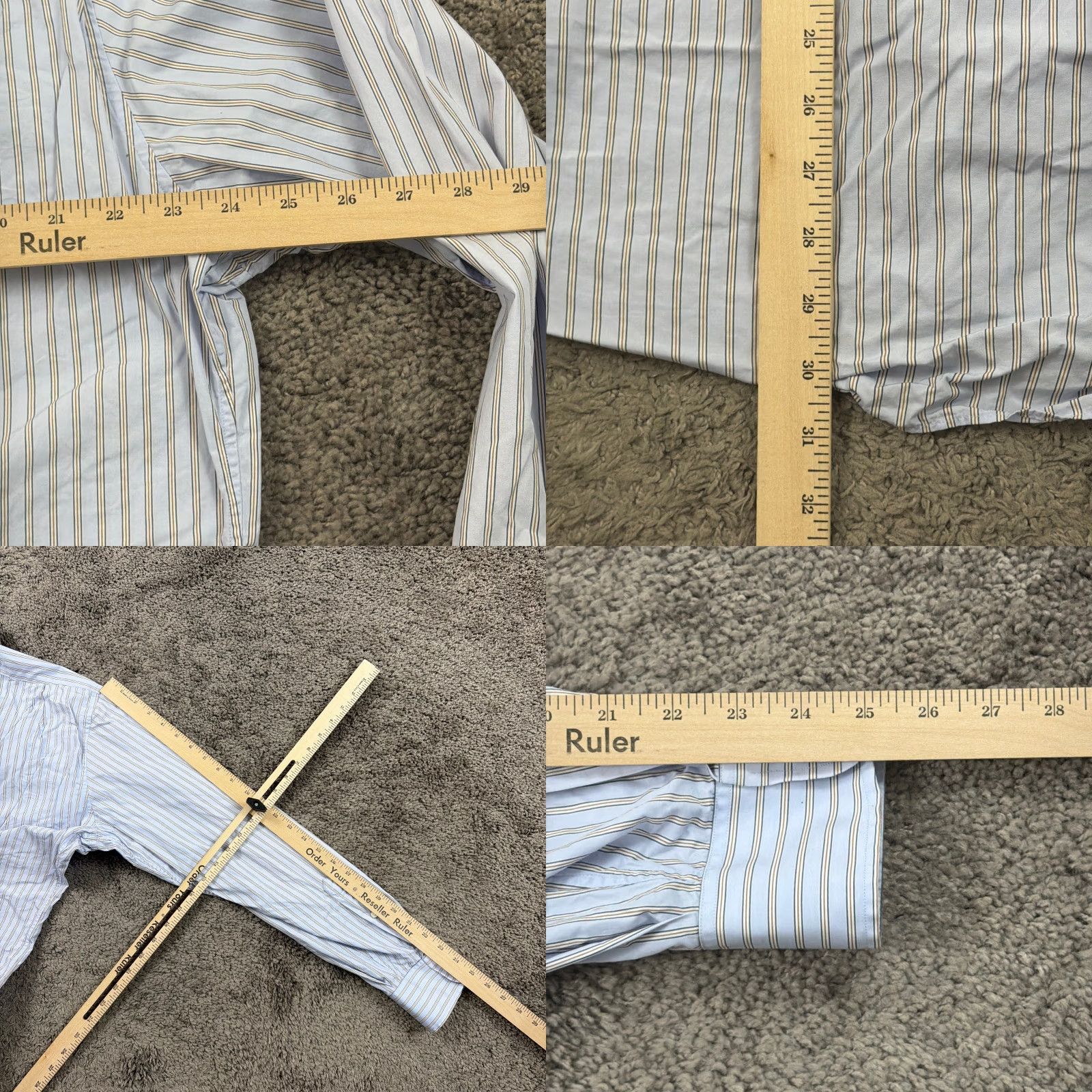 Sid Mashburn Sid Mashburn Shirt Mens XL Blue Stripe Long Sleeve Pocket 100% Cotton Button-Up Casual Bboy? Size US XL / EU 56 / 4 - 8 Thumbnail