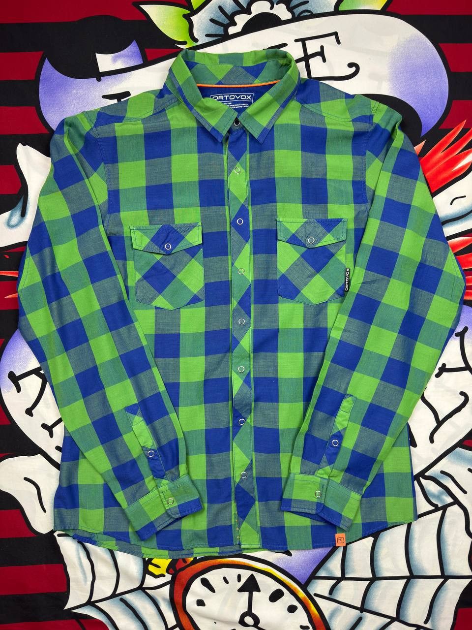ORTOVOX Ortovox Merino wool mens plaid shirt outdoor Size L Size US L / EU 52-54 / 3 - 1 Thumbnail