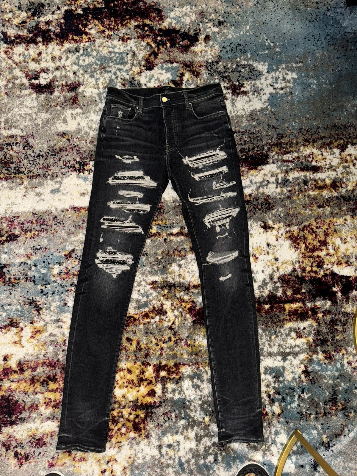 Amiri Bandana Thrasher Jeans | Grailed
