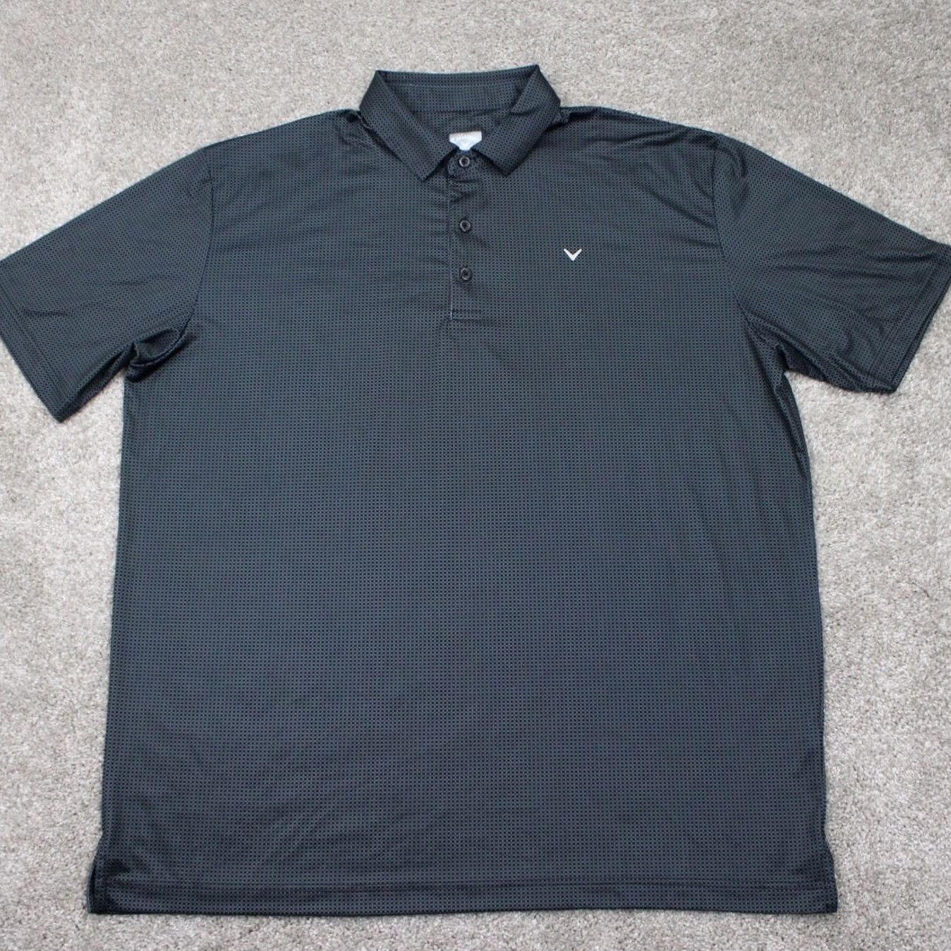 Callaway Callaway Opti-Dri Polo Shirt Mens XL Black/Gray Geometric S/S Pullover Golf Size US XL / EU 56 / 4 - 2 Thumbnail