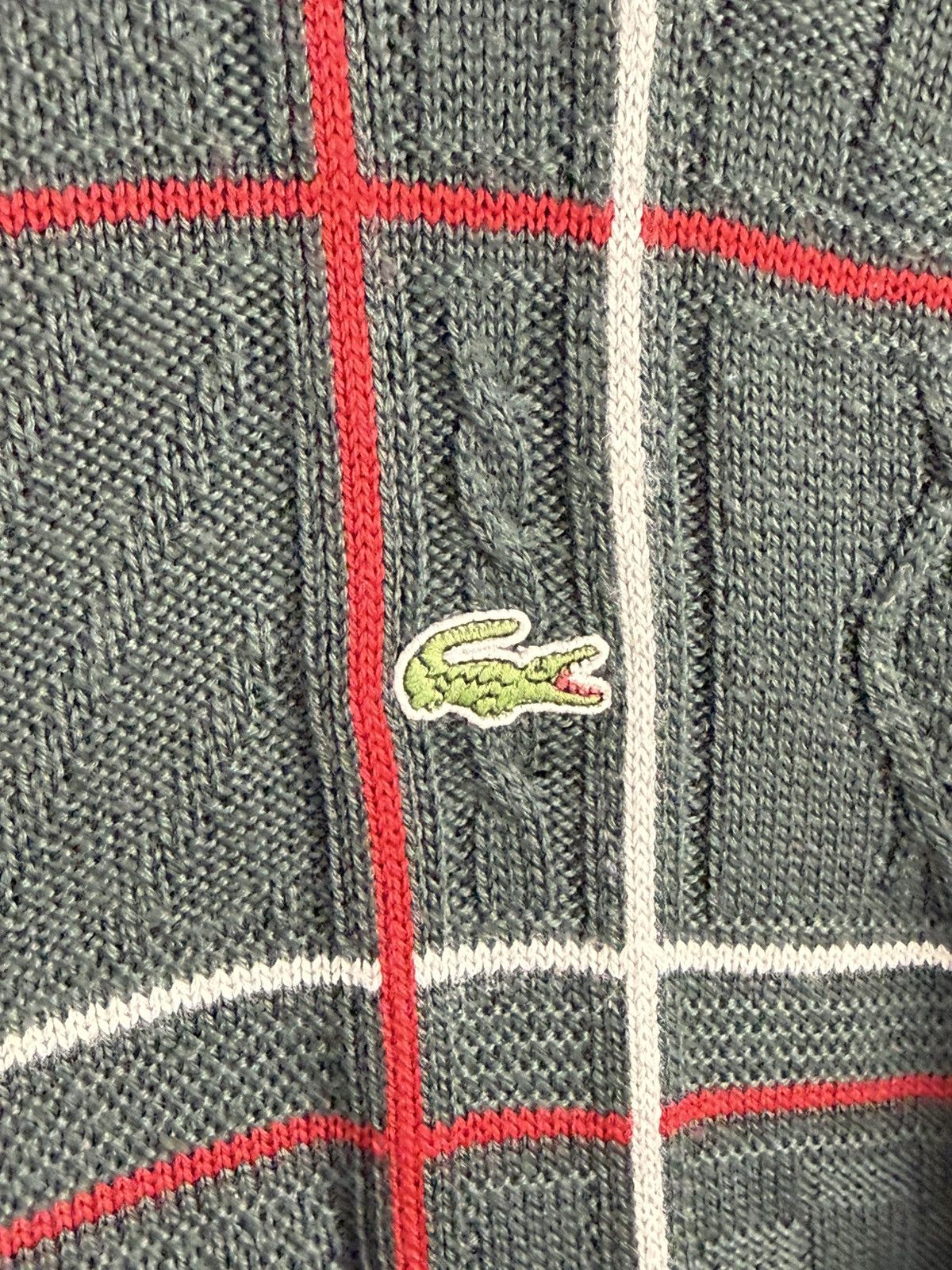 Lacoste Vintage Lacoste Wool Sweater Cable Knit Sweater Size: 6 Size US XL / EU 56 / 4 - 6 Thumbnail