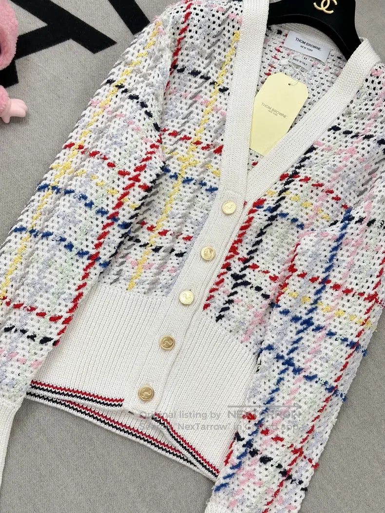 Thom Browne Thom Browne Colorful Plaid Knit Cardigan Size XS / US 0-2 / IT 36-38 - 1 Thumbnail