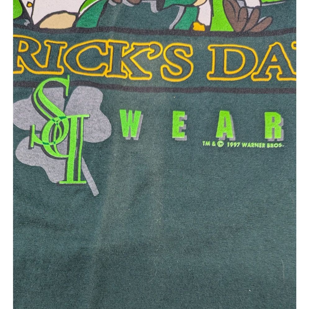 Cartoon Network × Disney × Vintage Vintage 1997 Looney Tunes Saint Patrick's Day t-shirt Size US XL / EU 56 / 4 - 2 Thumbnail