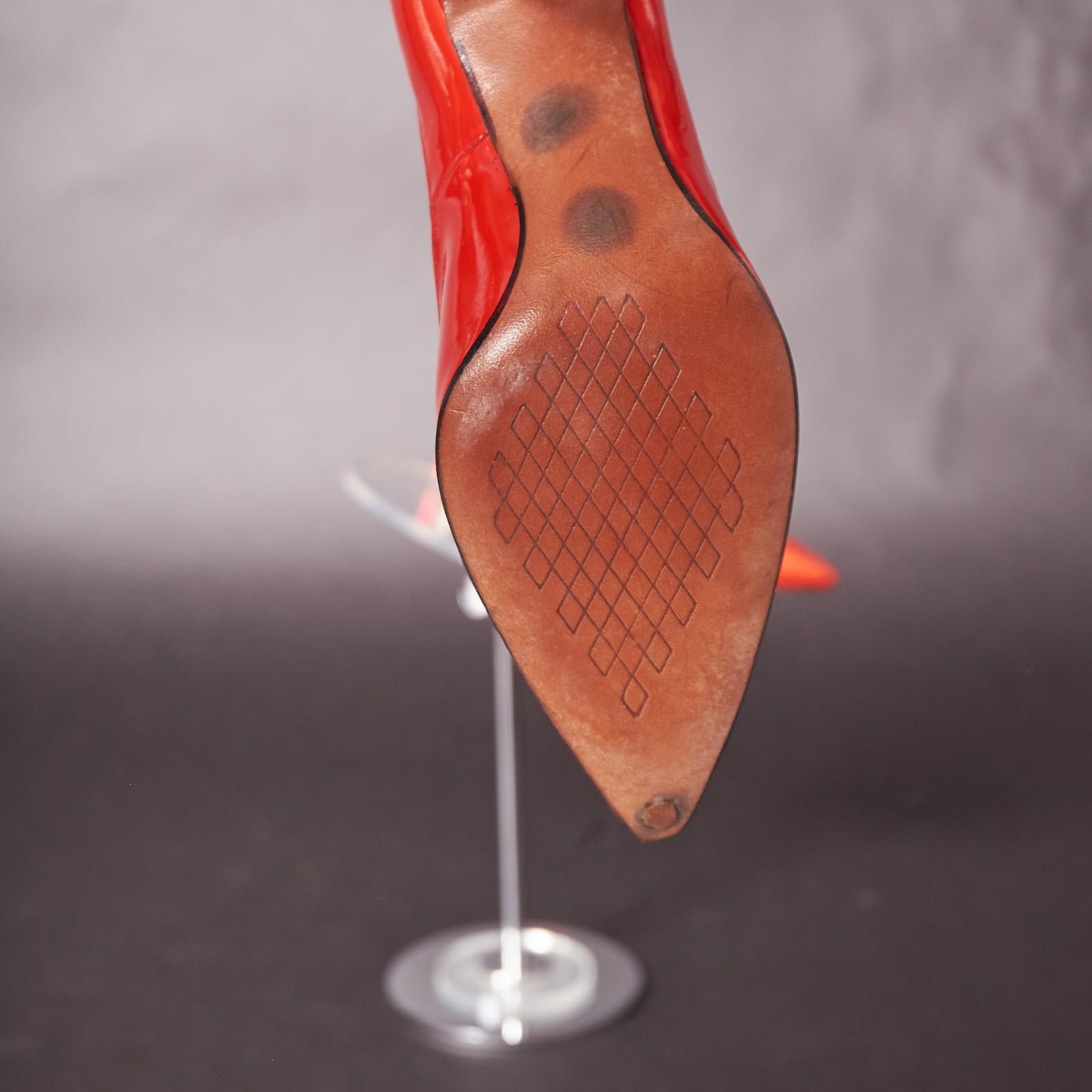Vintage 1980s Metallic Lipstick Red Heels Pumps Size US 5 / IT 35 - 6 Thumbnail