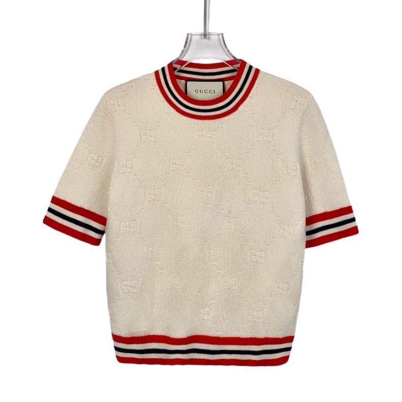 Gucci Gucci Color block double G full print striped wool knitted Size US S / EU 44-46 / 1 - 1 Thumbnail