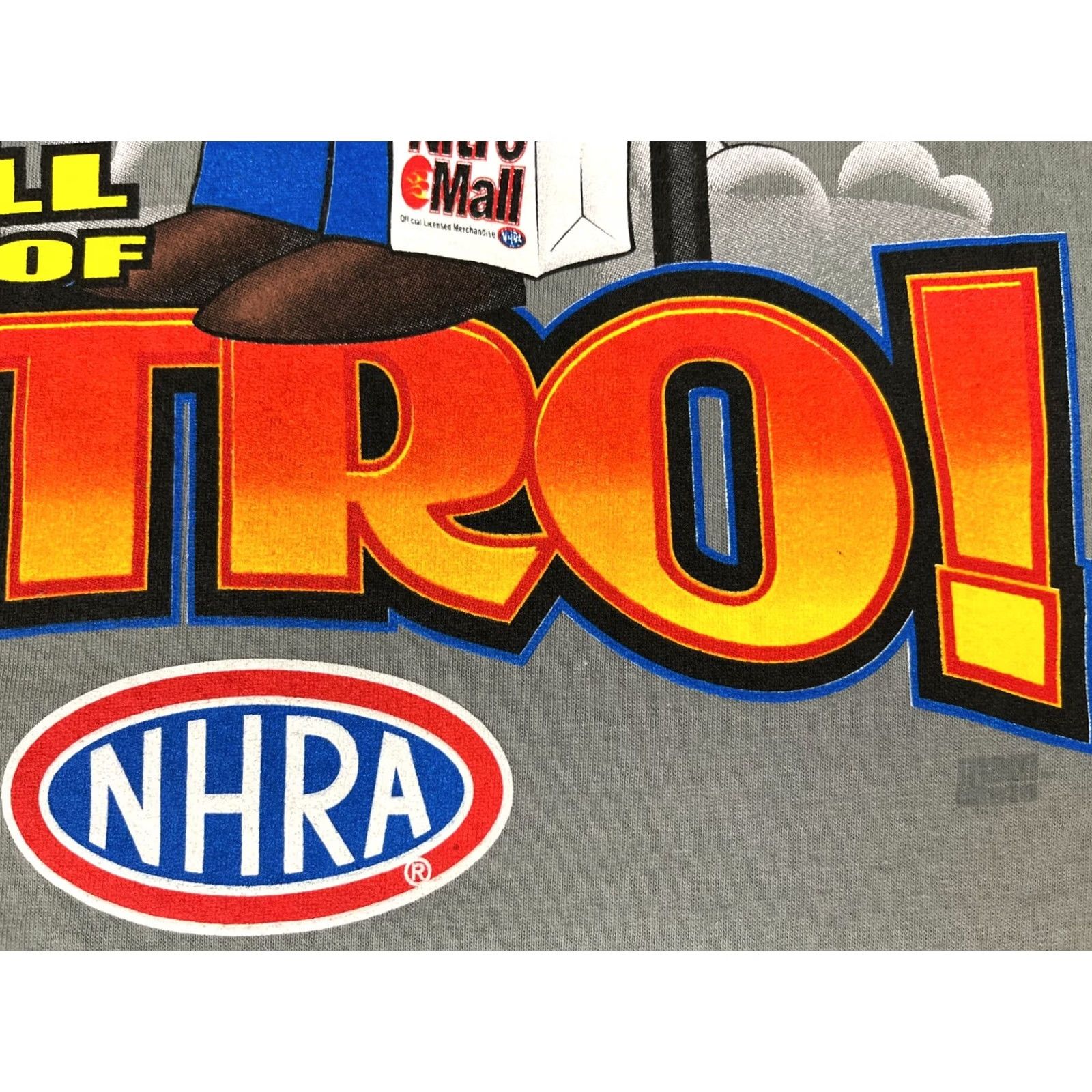 Anvil VINTAGE NHRA T-Shirt Anvil Short Sleeve Gray 90s Nitro! Double-Sided Size S Mens Size US S / EU 44-46 / 1 - 5 Thumbnail