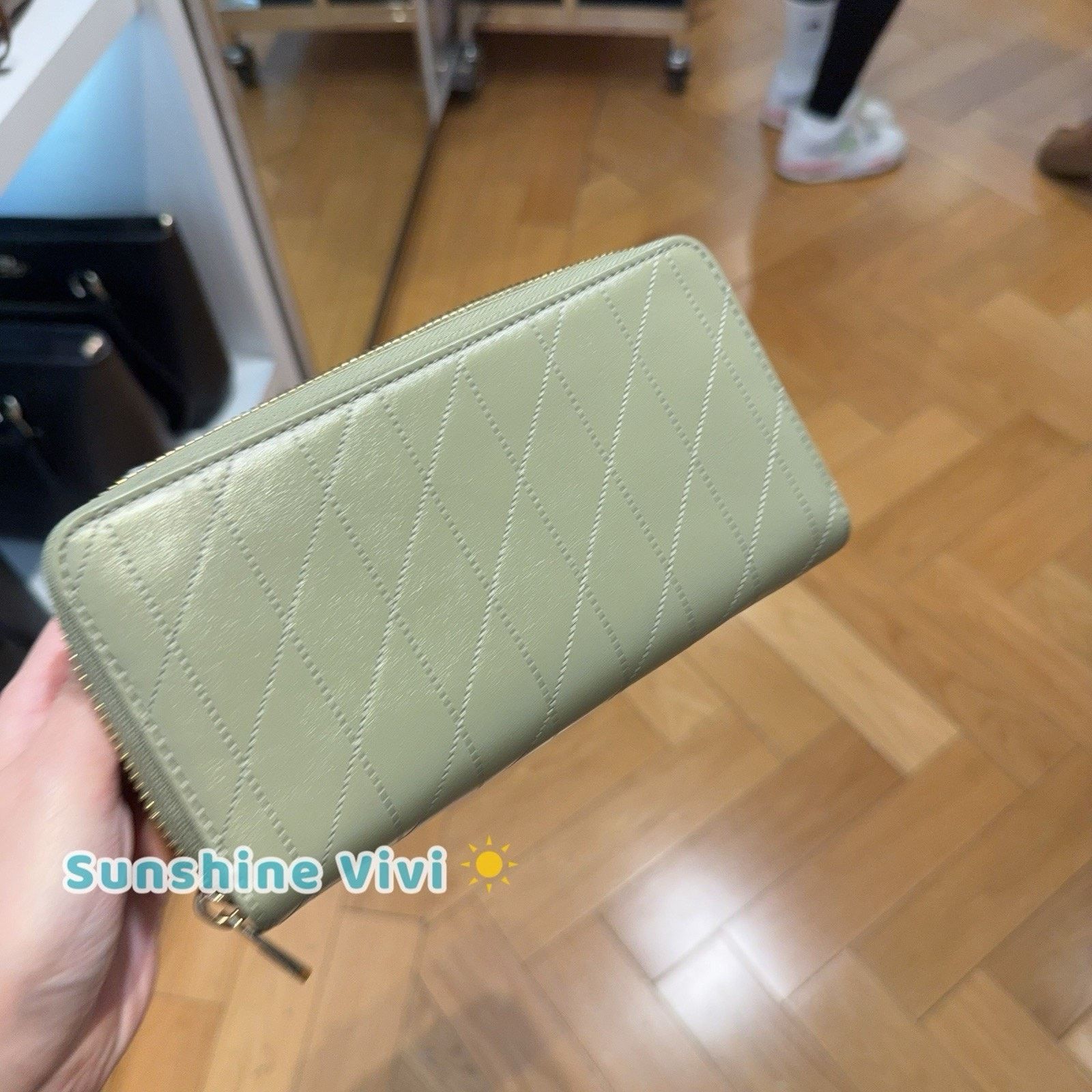 Coach NWT COACH Long Zip Around Wallet Quilting CEL63 IM/PISTACHIO Size ONE SIZE - 3 Thumbnail