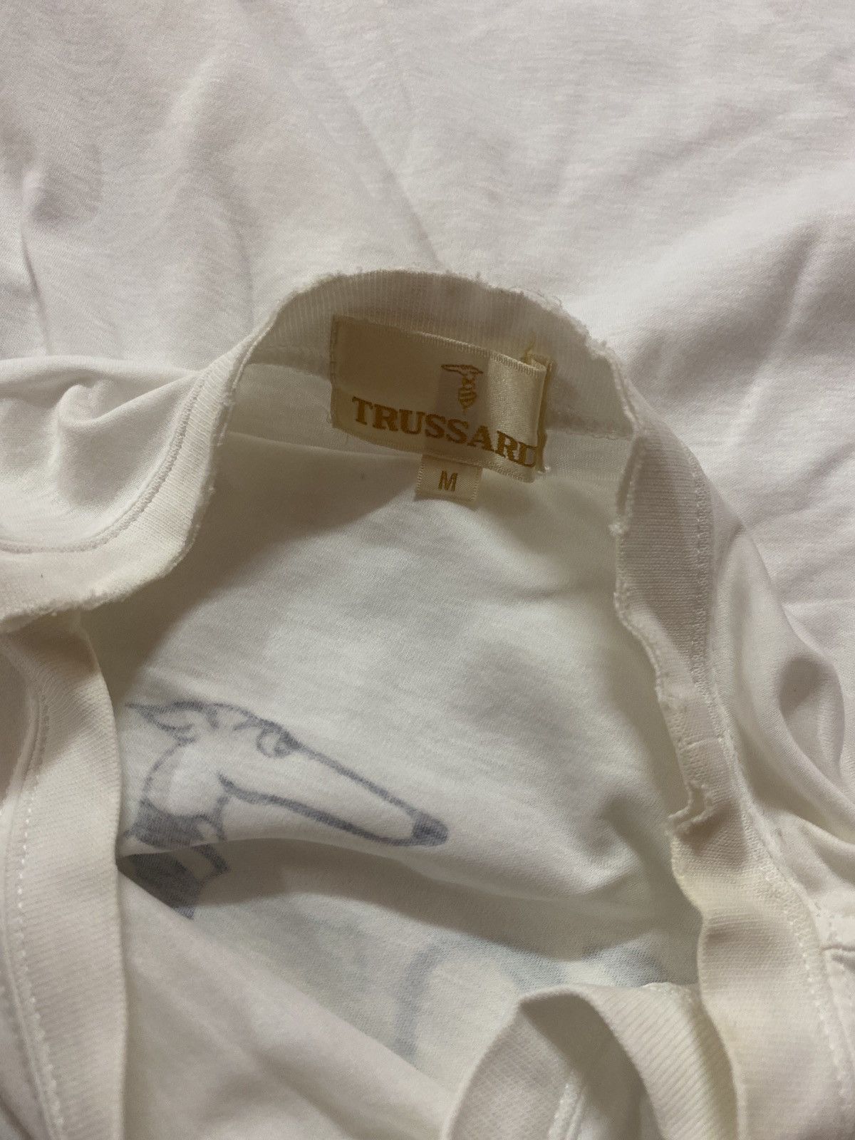Trussardi × Vintage Vintage Trussardi Spellout Design Distressed Tee Size US M / EU 48-50 / 2 - 11 Thumbnail