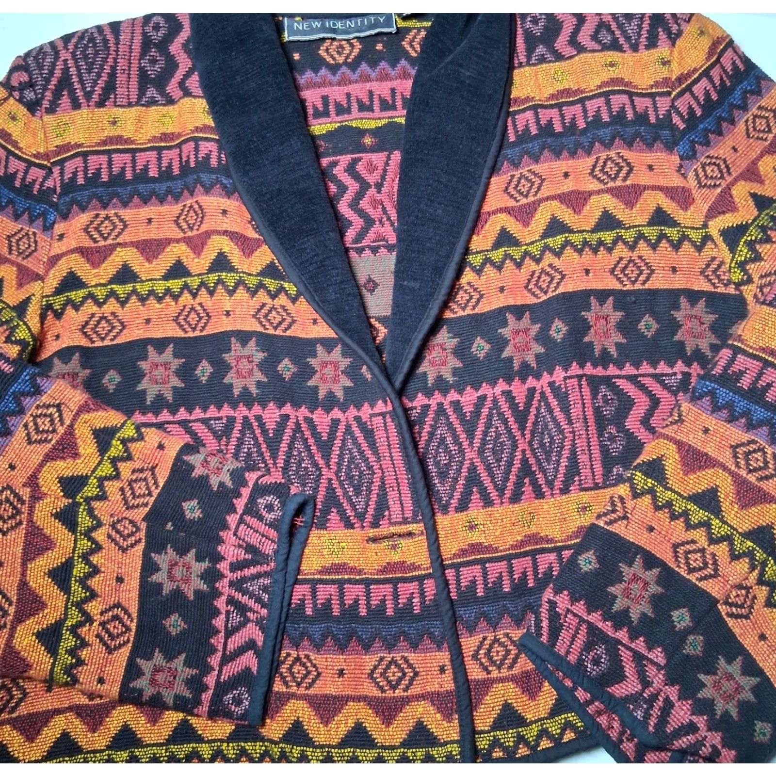 Vintage VINTAGE New Identity Tapestry Jacket Women XL Cropped Southwestern Stars Read Size XL / US 12-14 / IT 48-50 - 2 Thumbnail