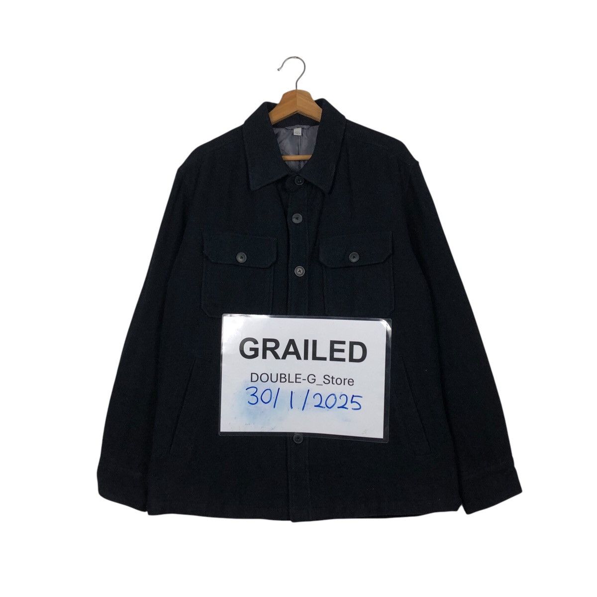 Japanese Brand × Vintage 📌Vintage Wool Jacket Button Uniqlo Issey Miyake Rich Blue Size US L / EU 52-54 / 3 - 1 Thumbnail