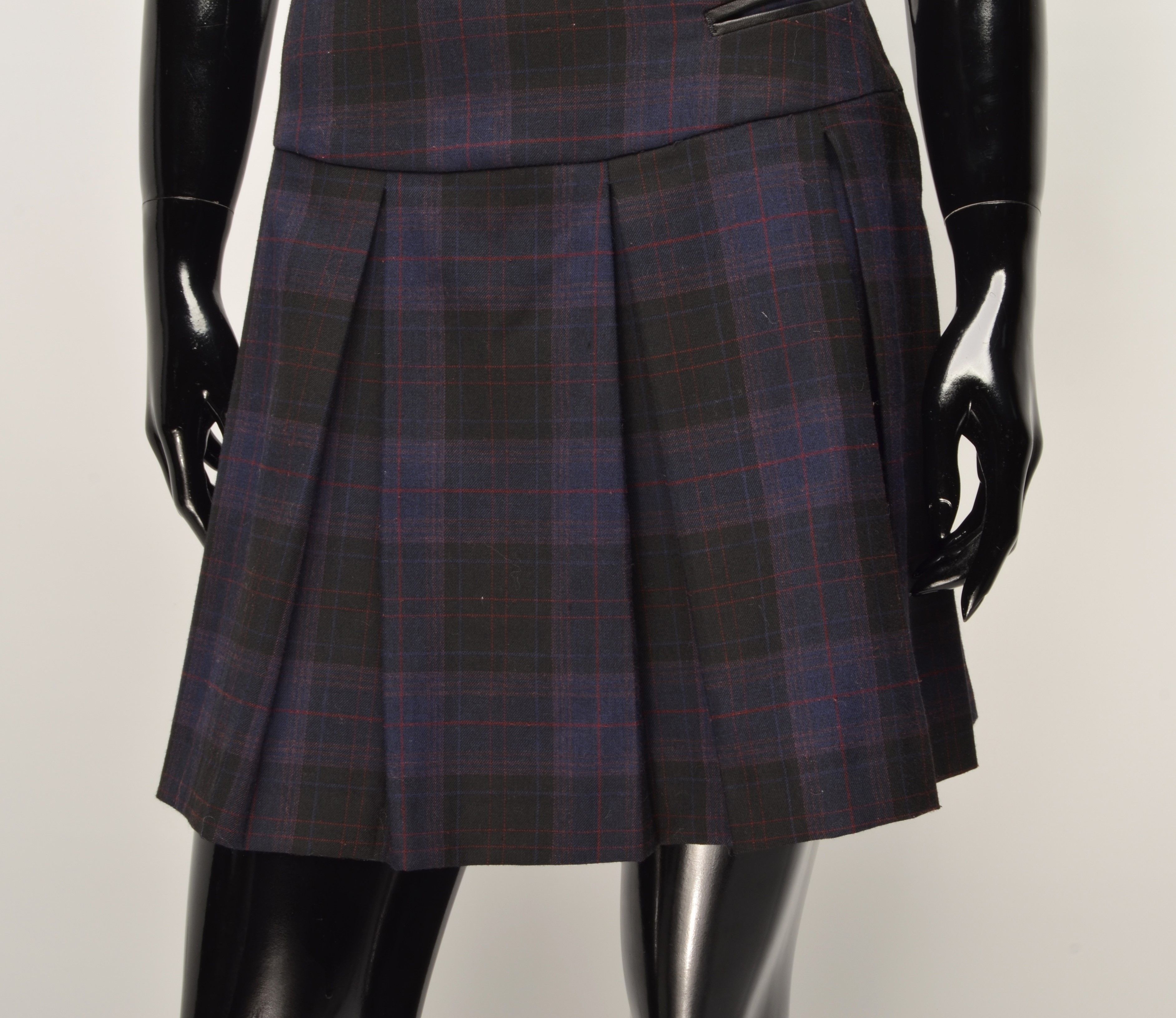 Sandro Sandro Paris Plaid Purple Mini Skirt Size 32" / US 10 / IT 46 - 3 Thumbnail