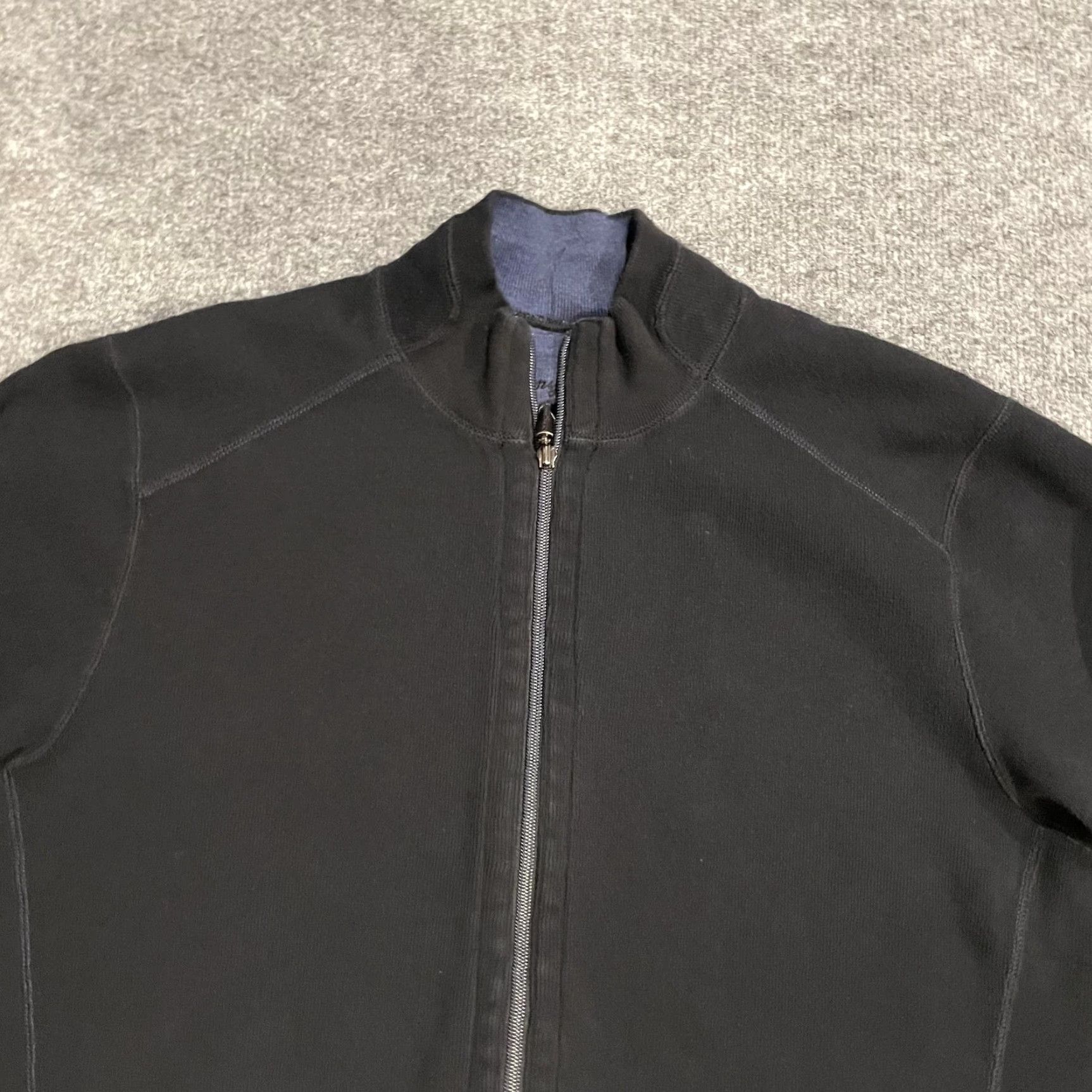 Tommy Bahama Tommy Bahama Jacket Mens Large Black Blue Reversible Knit Fullzip Size US L / EU 52-54 / 3 - 5 Thumbnail