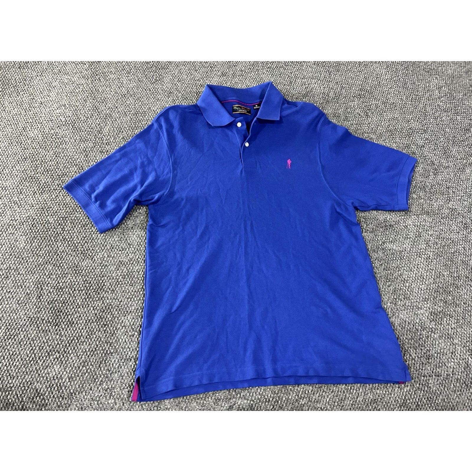 Vintage Payne Stewart Legacy Polo Shirt Mens M Blue Pique Golf Embroidered Logo Size US M / EU 48-50 / 2 - 2 Thumbnail