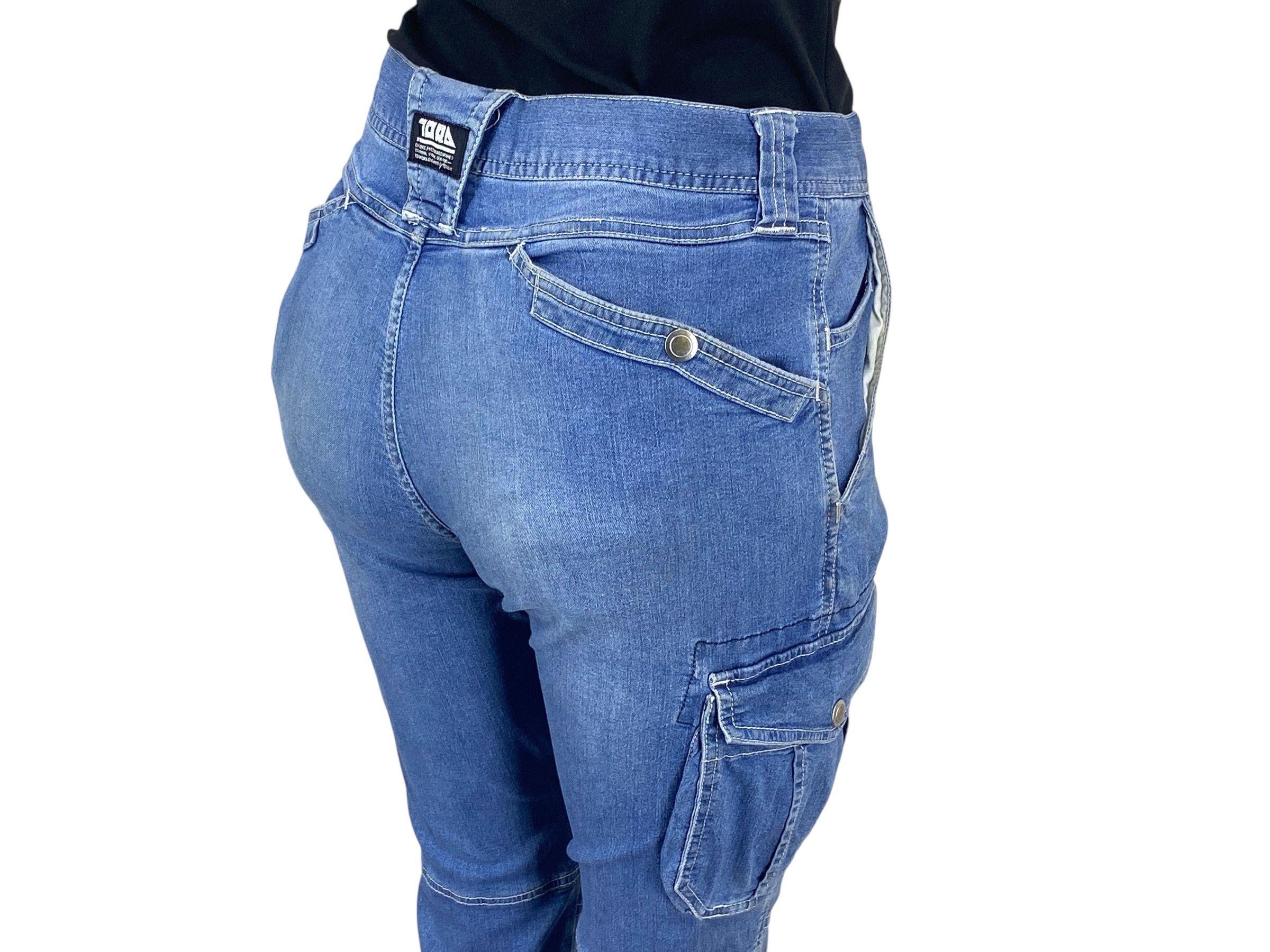 Japanese Brand Tora Cargo Jeans Multipocket Jeans Bondage Jeans Size 29" - 8 Thumbnail