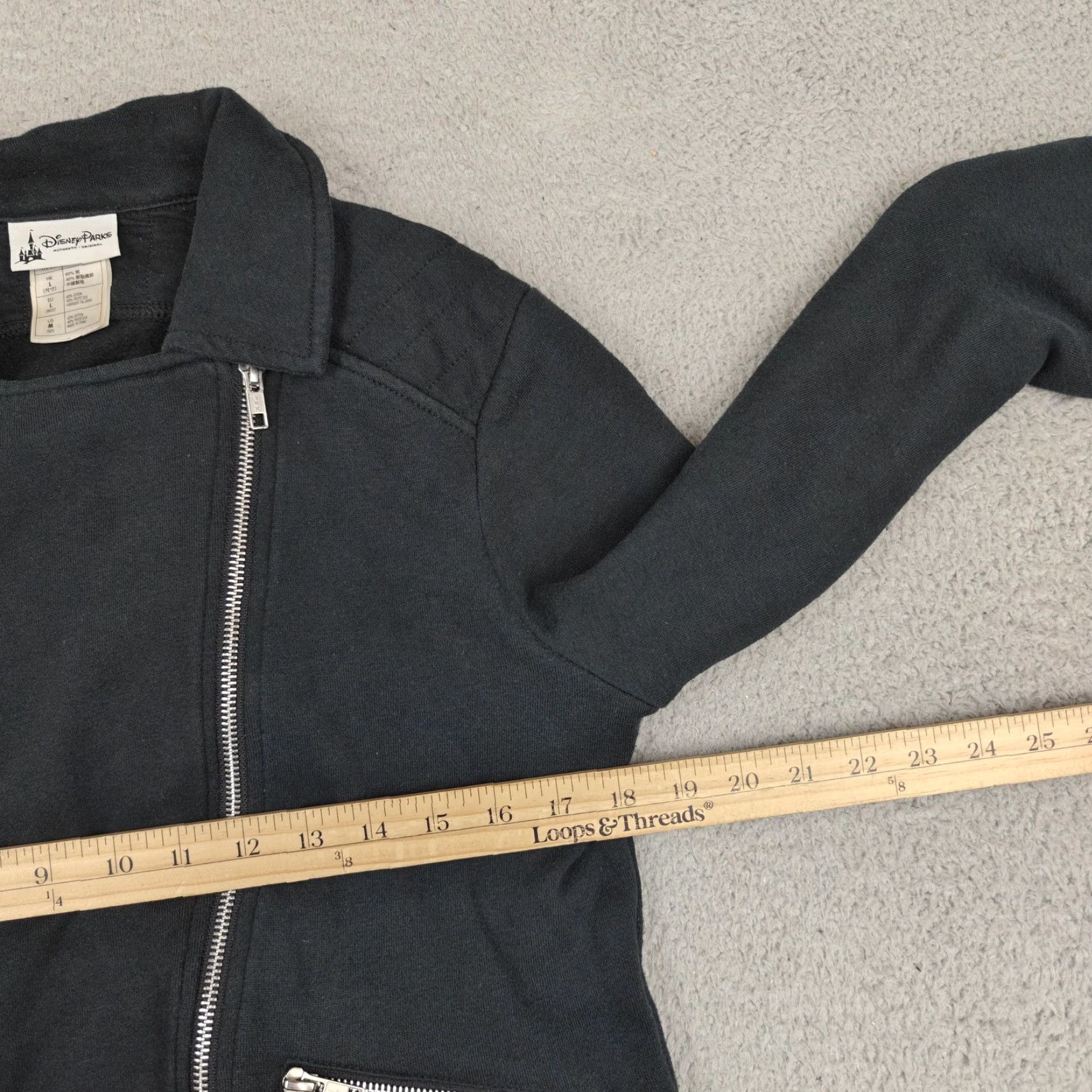 Disney Disney Parks Jacket Womens Medium Black Mickey Mouse Moto Zip Rhinestone Back Jacket Size M / US 6-8 / IT 42-44 - 7 Thumbnail