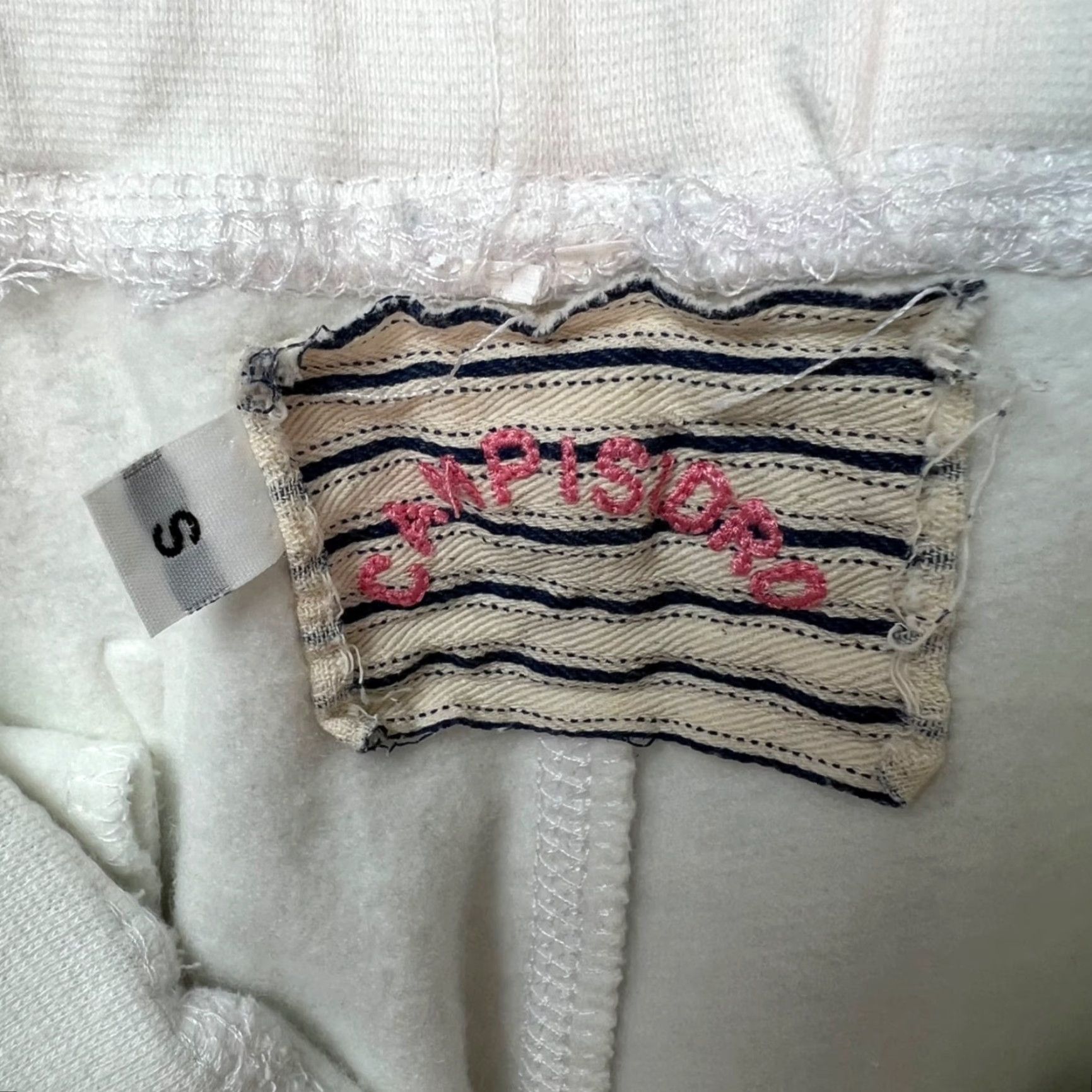 Vintage Camp Isidro Womens Small White Drawstring Sweat Shorts Size 28" / US 6 / IT 42 - 3 Thumbnail