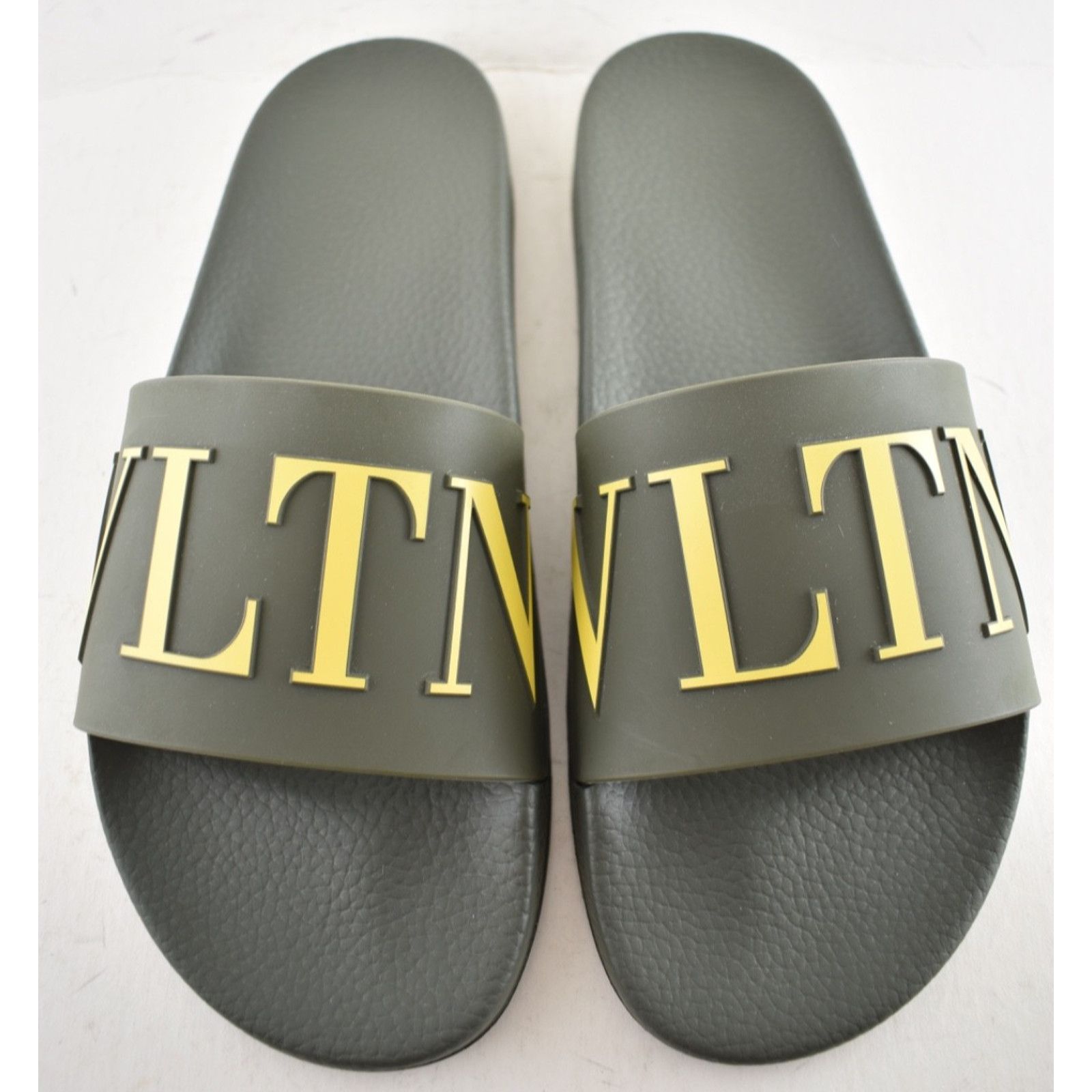 Valentino Valentino Garavani VLTN Green Yellow Rubber Pool Slide 44 11 Size US 11 / EU 44 - 5 Thumbnail