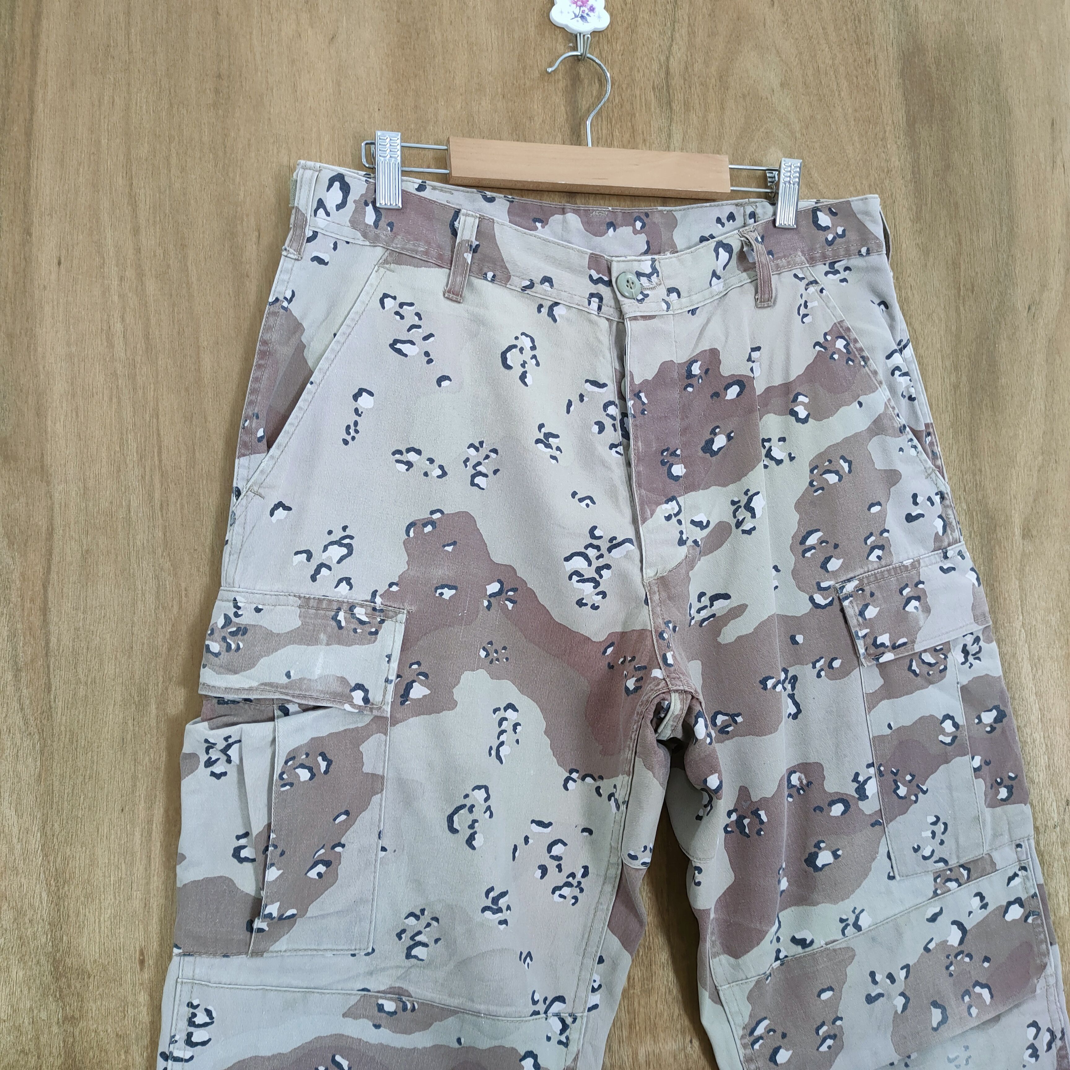 Vintage VINTAGE MILITARY CAMO FADED CARGO PANTS Size US 34 / EU 50 - 4 Thumbnail