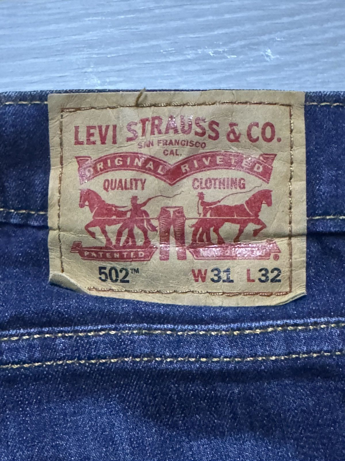 Levi's Vintage Levis 502 Y2K Blue Wash Distressed Skinny Jeans Size US 30 / EU 46 - 10 Thumbnail