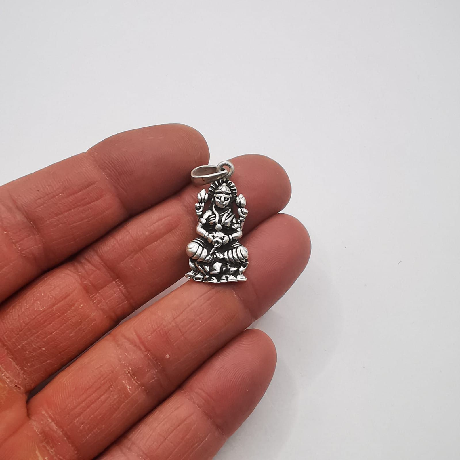 Sterling Silver Vintage Pendant "Lakshmi" 925 Sterling Silver Jewelry, 2,64g Size ONE SIZE - 3 Thumbnail