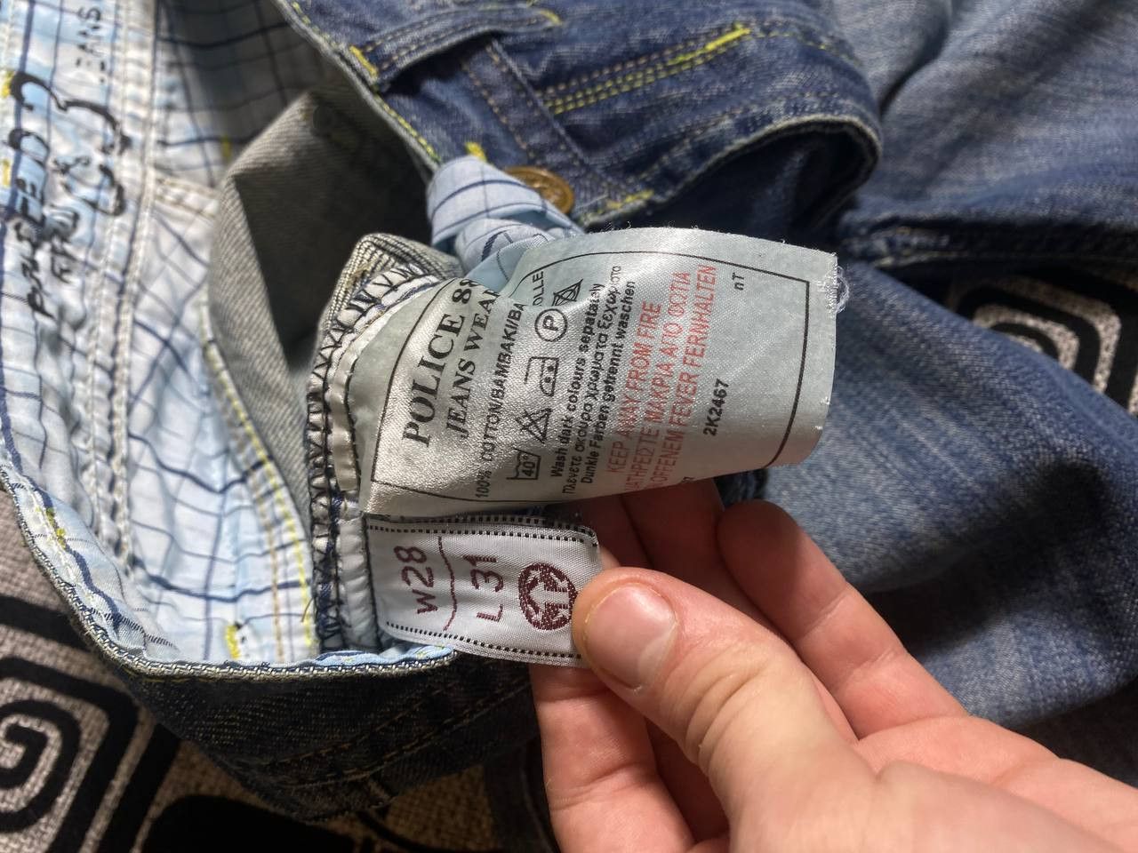 Other Crazy Crash Dirty Baggy Faded Jean Japan Avant Garde Style Size US 28 / EU 44 - 2 Thumbnail