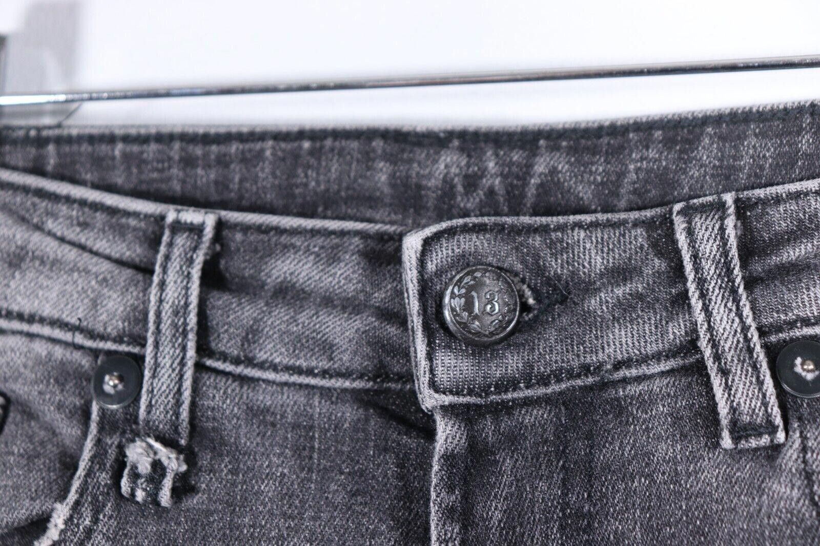 R13 R13 US27 Washed Black Mended Allison Skinny Jeans Distressed Size 27" / US 4 / IT 40 - 3 Thumbnail