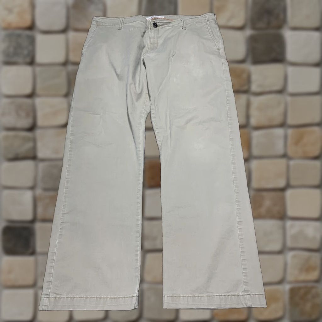 Lee LEE Modern Series L342 Jeans Straight Beige 39x29 1/2 Men’s Regular Cotton Elastane Denim Belt Loops 5 Pocket Zip Fly Classic Size US 39 - 1 Thumbnail