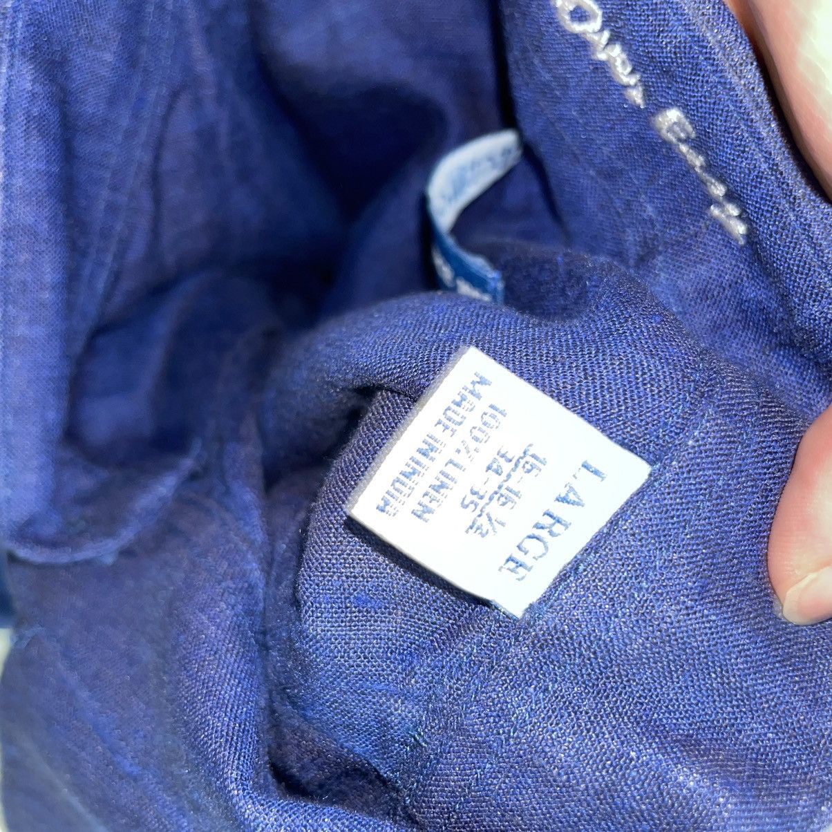 Other Matt Totillo Navy Blue Linen Button Up Over Easy Size US L / EU 52-54 / 3 - 3 Thumbnail