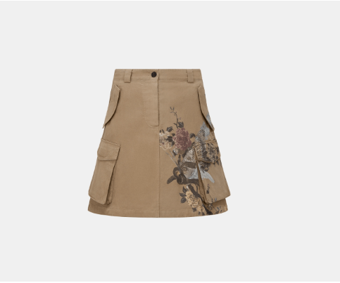 image of Dior O1Bcso1Str0524 Skirt In Beige, Women's (Size 34)