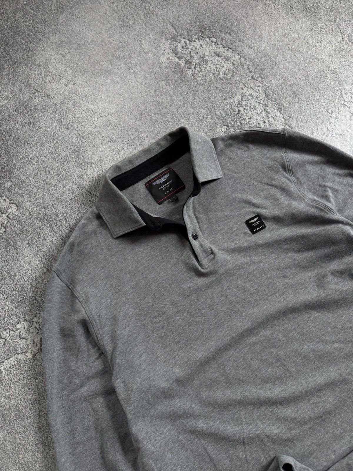 Hackett Aston Martin by Hackett L polo long sleeve jumper pullover Size US L / EU 52-54 / 3 - 2 Thumbnail