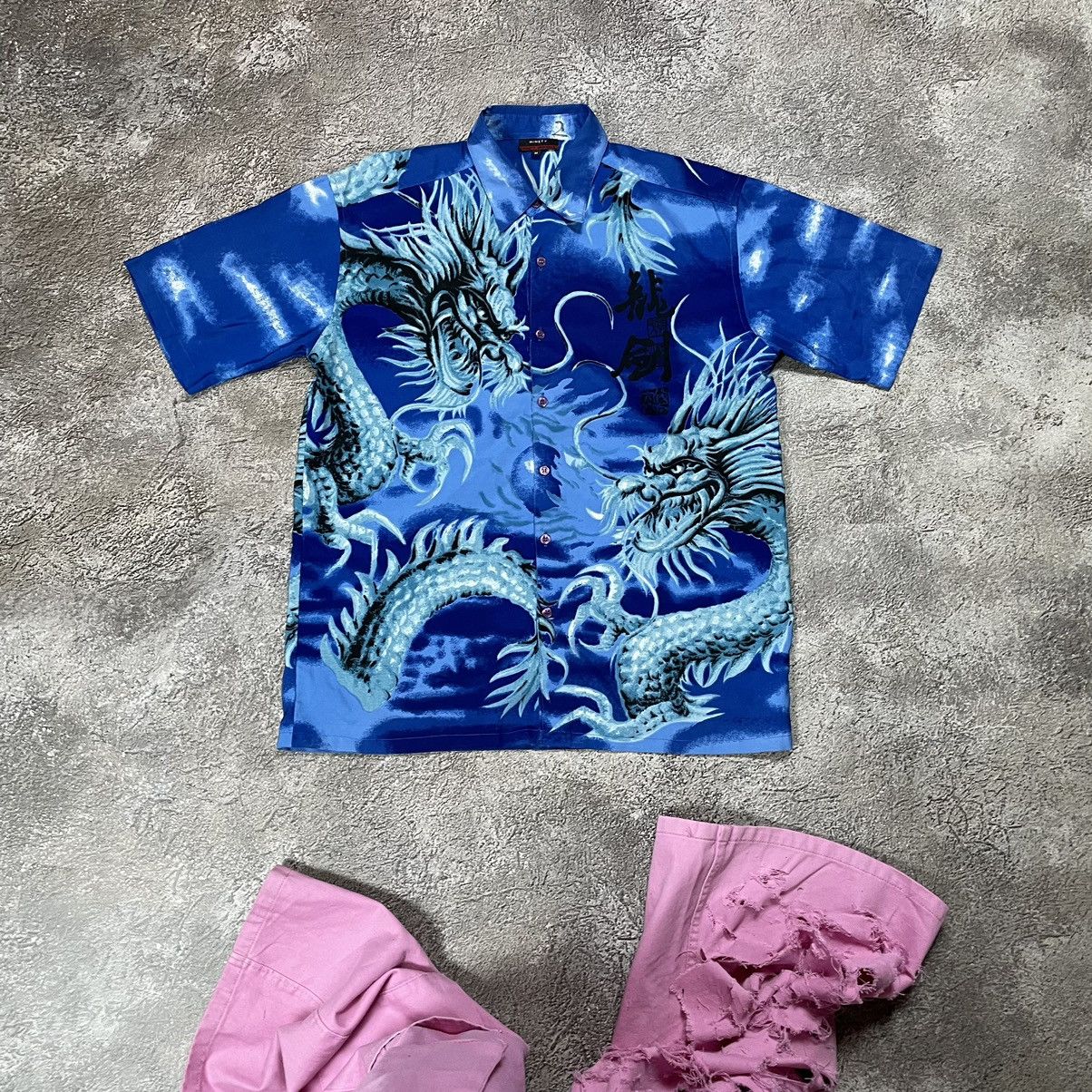 Vintage Vintage Y2K Dragon Abstract All Over Print Graphic Tee Stree Size US M / EU 48-50 / 2 - 1 Thumbnail