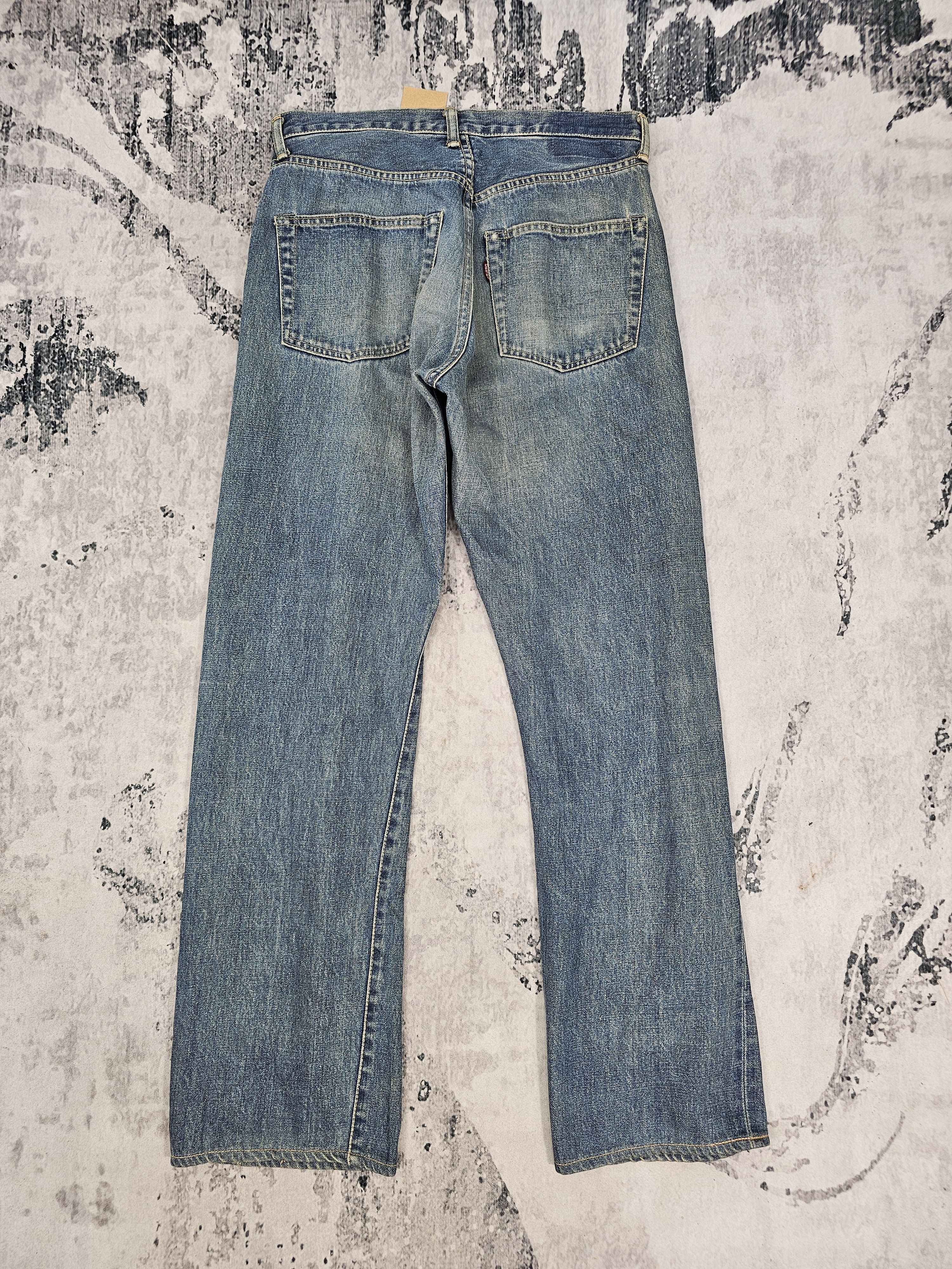 Denime DENIME CLOTHING Selvedge Redline Faded Jeans JB0283 Size 31 Size US 31 - 2 Thumbnail
