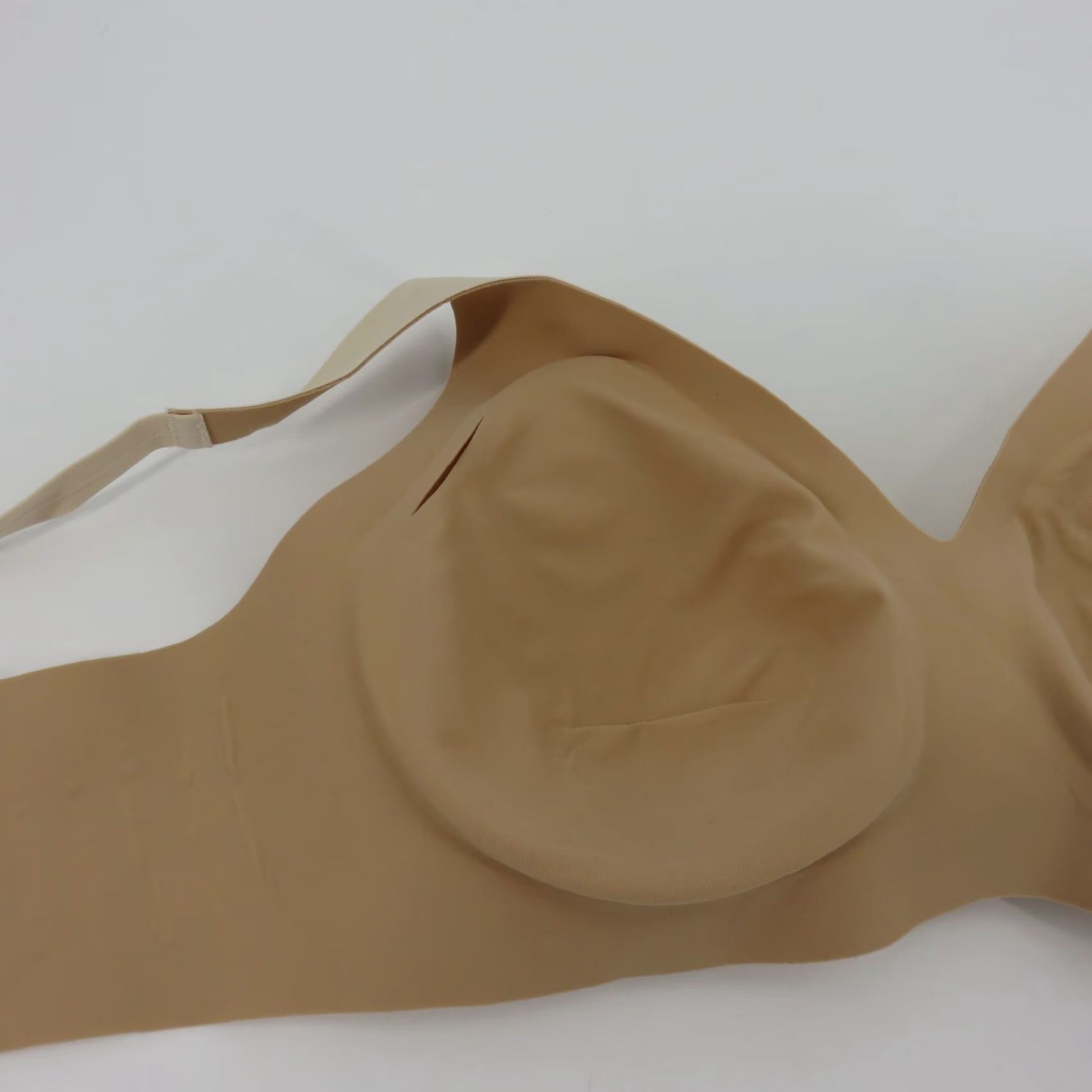 Vintage KNIX Womens Extra Large XL V Neck Revolution Bra Wireless Lined Solid Dune NEW Size ONE SIZE - 7 Thumbnail