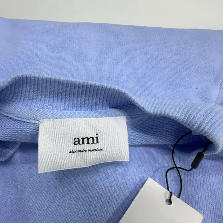 AMI AMIPARIS Sky Blue Heart Emblem Sweatshirt -2507 Size US L / EU 52-54 / 3 - 3 Thumbnail