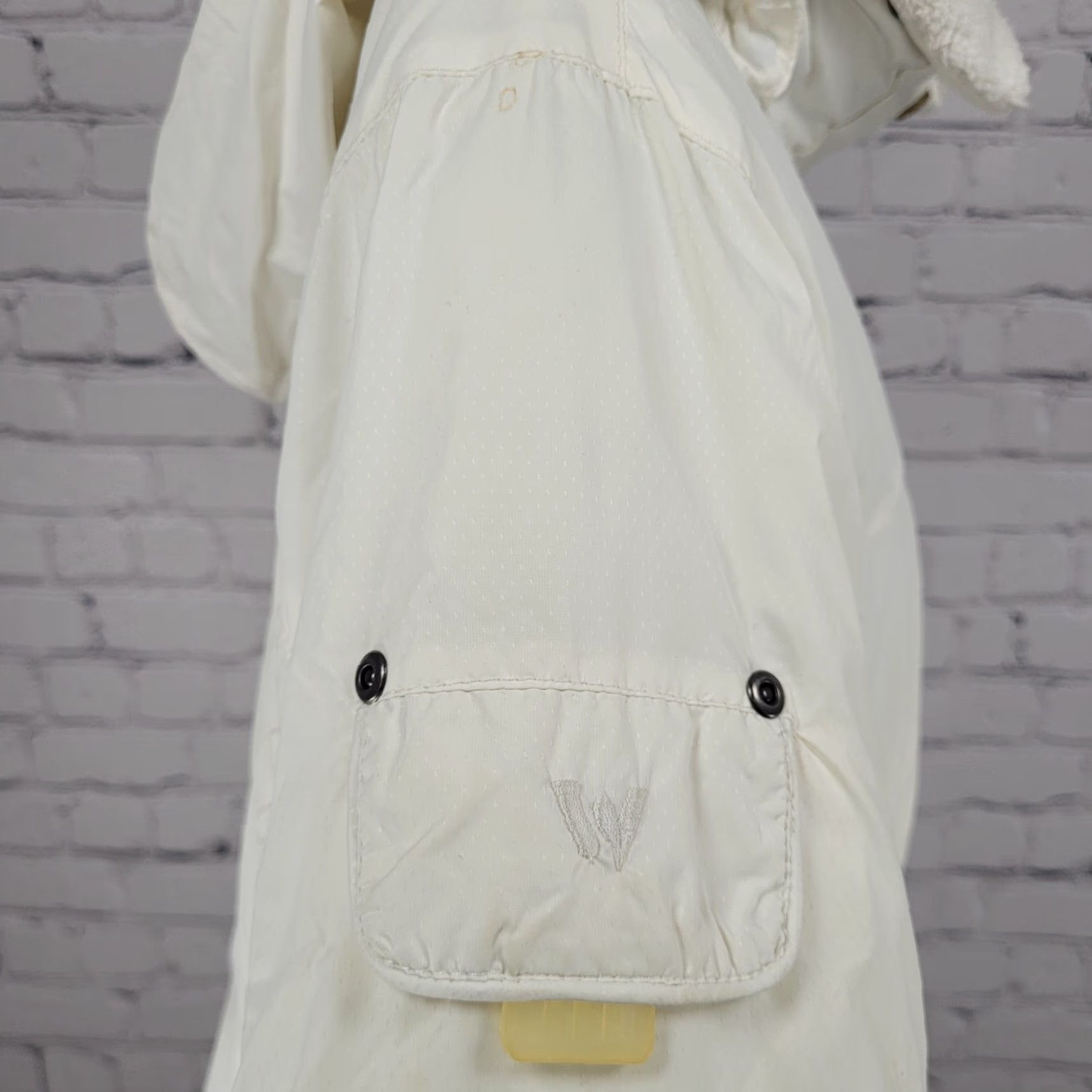 Vintage White Sierra Ivory Waterproof Breathable Hooded Insulated Zip Jacket M Size M / US 6-8 / IT 42-44 - 4 Thumbnail