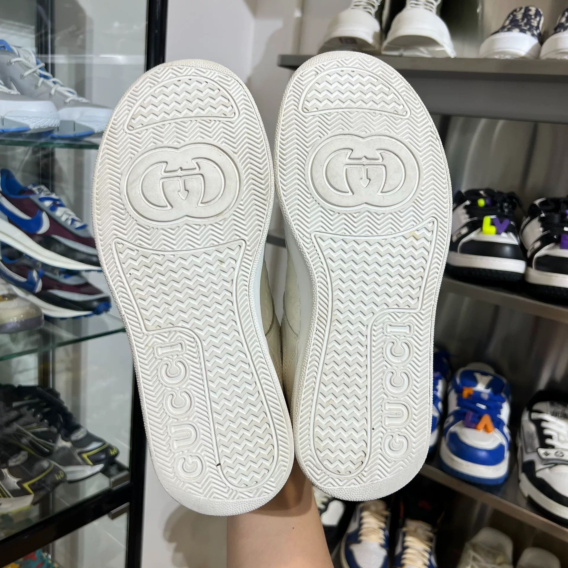 Gucci Gucci Classic White Biscuit Shoes Size US 10 / EU 43 - 5 Thumbnail