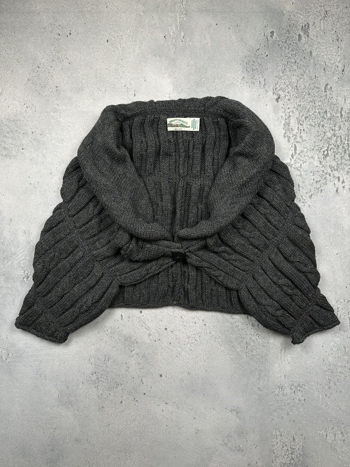 Aran Crafts Aran Crafts Ireland Chunky Knit Cardigan Bolero Merino Wool Size ONE SIZE - 10 Thumbnail