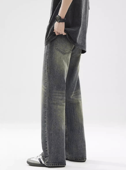 Japanese Brand Retro loose oversize washed distressed wide-leg baggy jeans Size US 32 / EU 48 - 4 Thumbnail