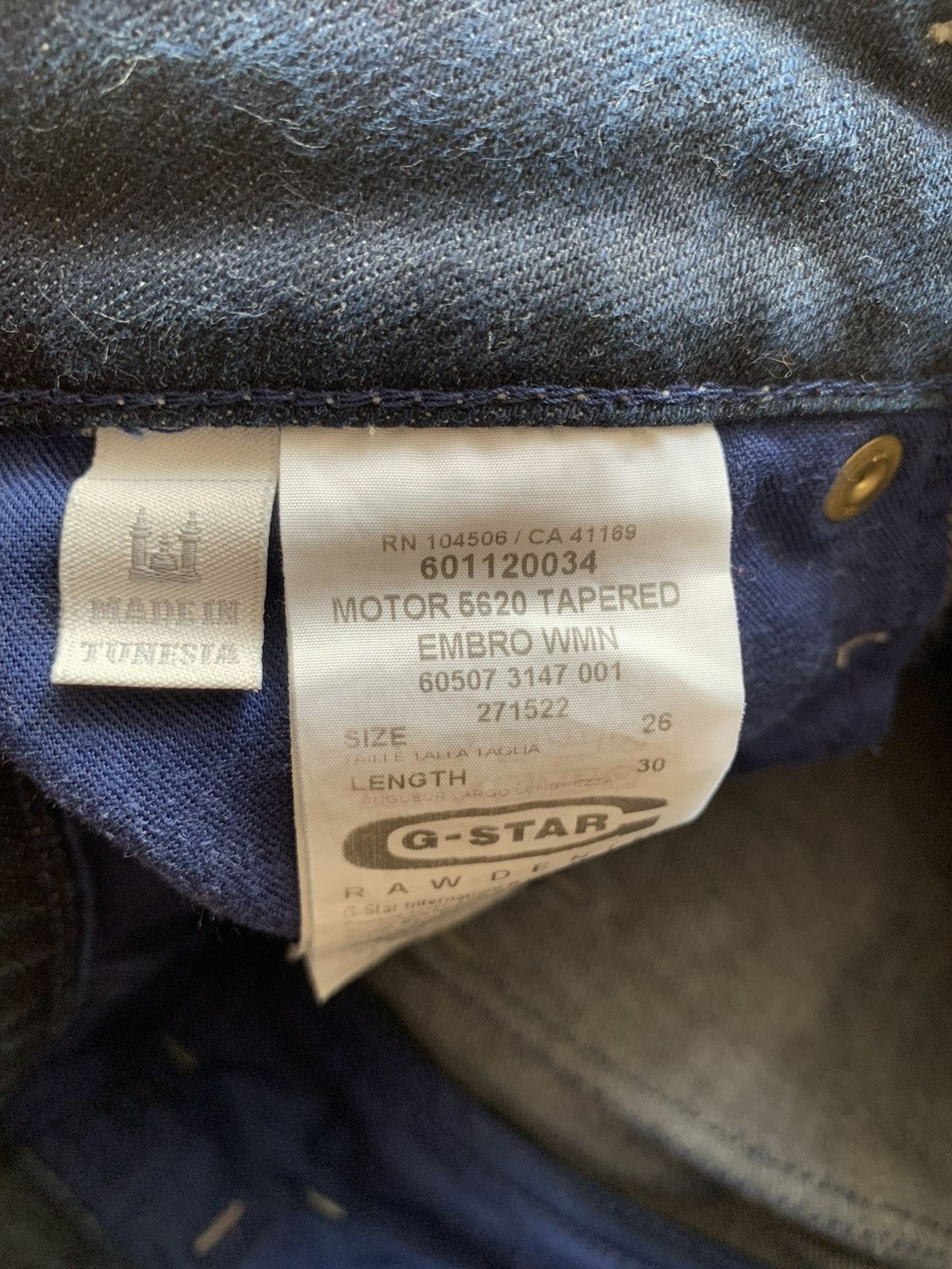 Vintage Y2K G-Star Motor 5620 Tapered Embro Jeans LGB levis vibe Size US 26 / EU 42 - 4 Thumbnail