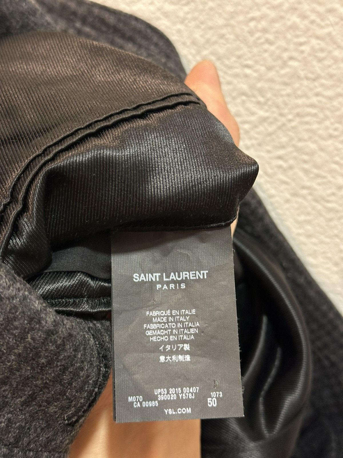 Hedi Slimane × Saint Laurent Paris FW15 Double Breasted Wool Plaid Peacoat 50 Size US M / EU 48-50 / 2 - 6 Thumbnail