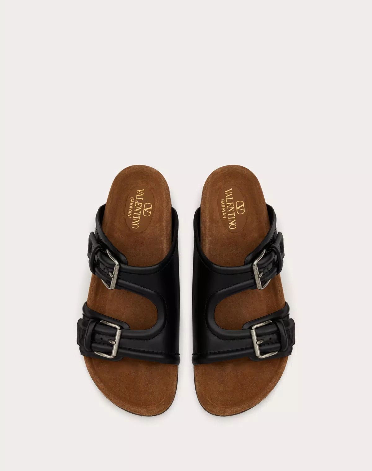 Valentino oc11z0625 Fussfrend Calfskin Slide Sandal in Black/Brown Size US 11 / EU 44 - 4 Thumbnail