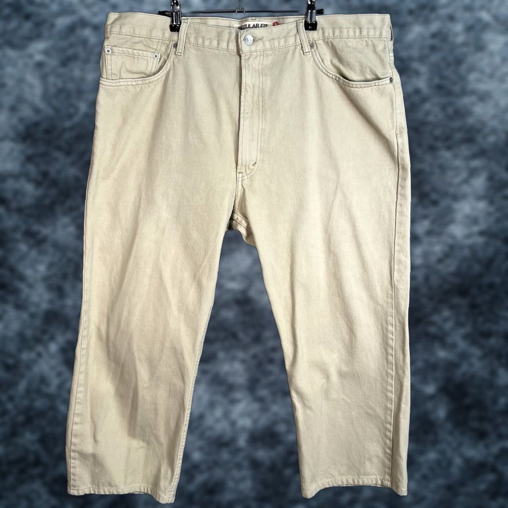 Levi's Levi's 505 Jeans Beige Adult 42 x 30 Regular Fit Mens Denim Size US 42 / EU 58 - 1 Thumbnail