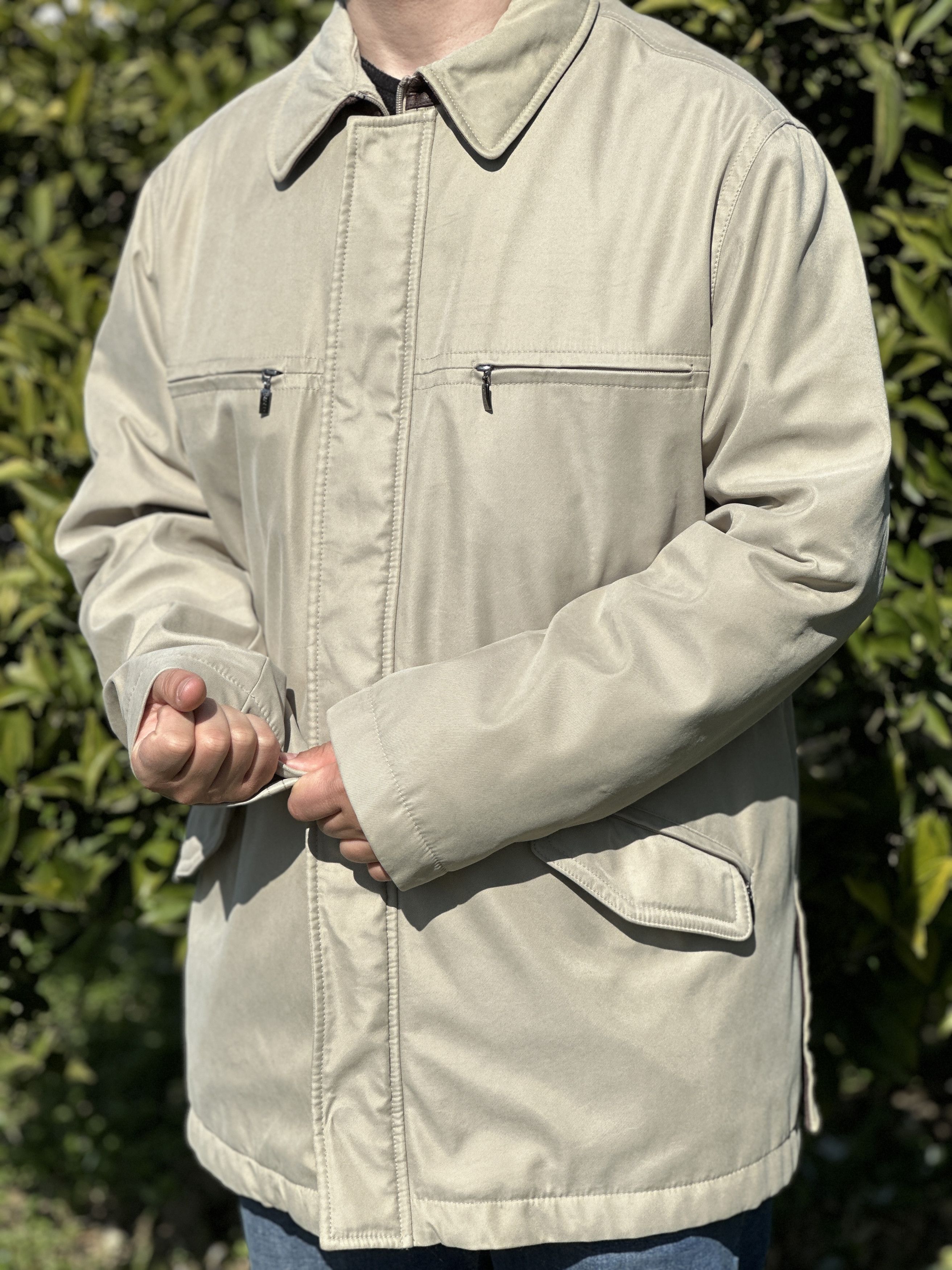 Canali Canali Wind Rain Protection Leather Trench Coat Size 52 Size US L / EU 52-54 / 3 - 5 Thumbnail