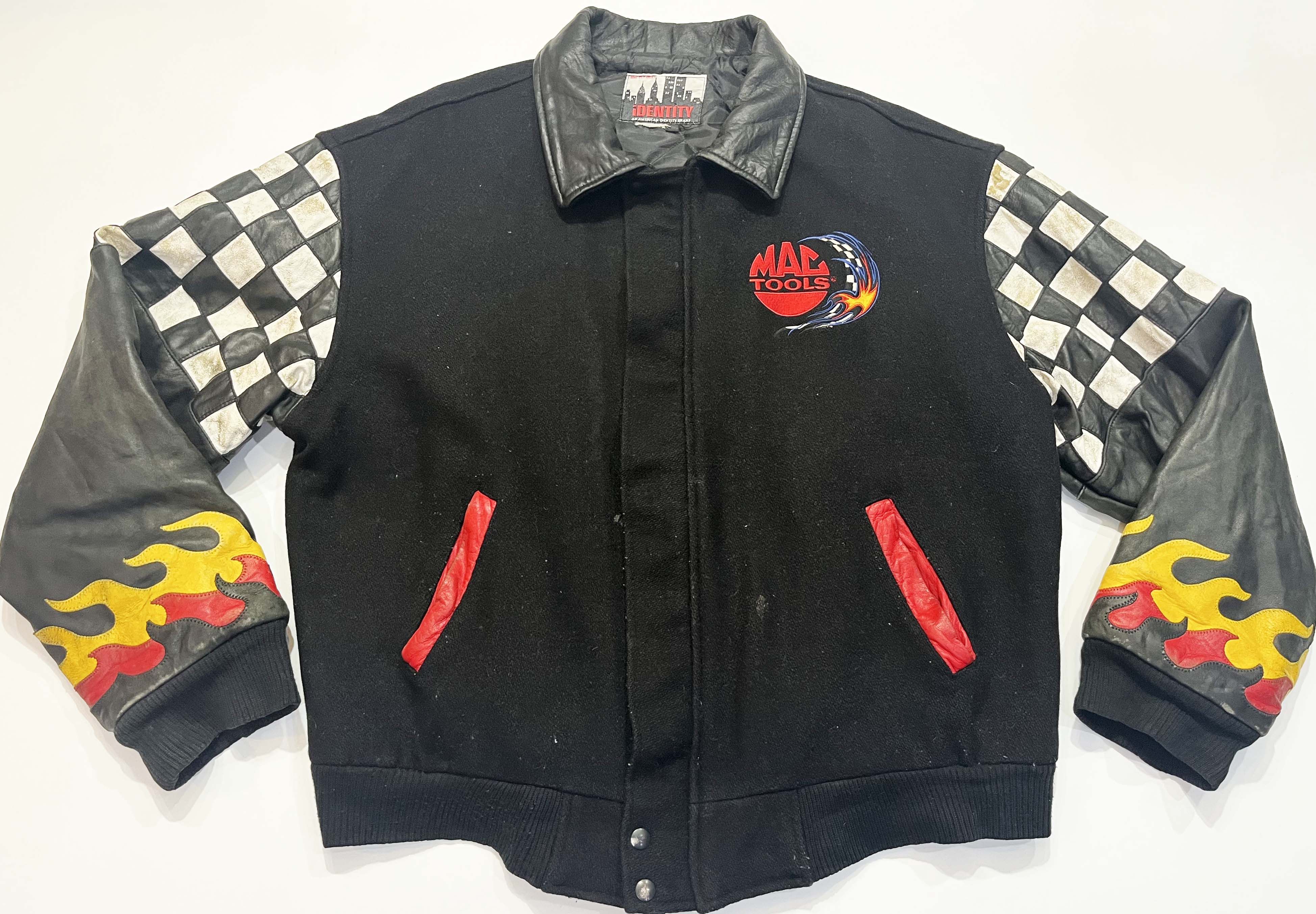 Vintage Vintage Identiy Mac Tools Racing Leather Bomber Jacket Size US L / EU 52-54 / 3 - 1 Thumbnail