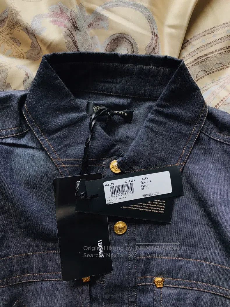 Versace Versace Main line denim shirt Size US L / EU 52-54 / 3 - 2 Thumbnail