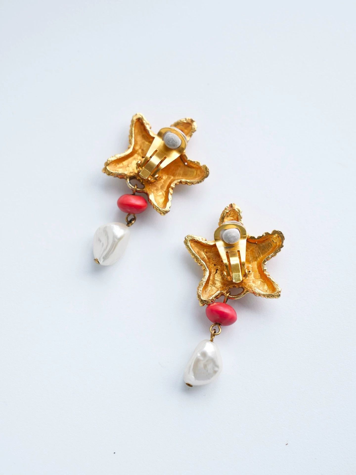 Other Dominique Aurientis Vintage Starfish Pearl Earclips Size ONE SIZE - 4 Thumbnail
