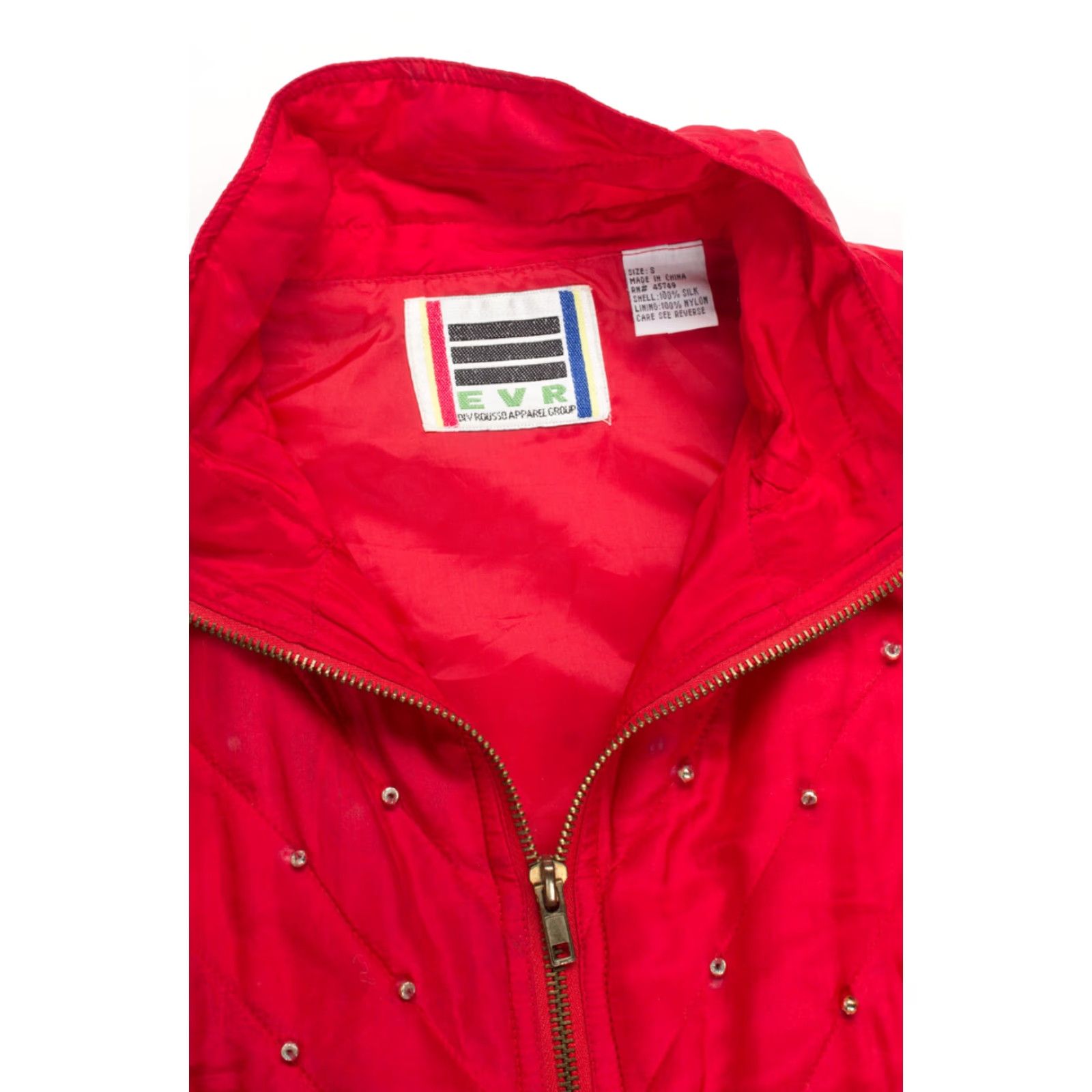 Vintage VINTAGE EVR Jacket Silk Red Small 19442 90s Studded Womens/Mens Size US S / EU 44-46 / 1 - 4 Thumbnail