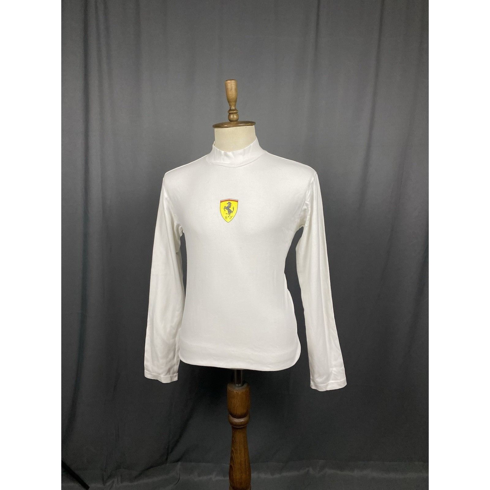 Ferrari Fila x Ferrari Vintage Men's White Highneck Turtleneck Sweat Size US L / EU 52-54 / 3 - 4 Thumbnail