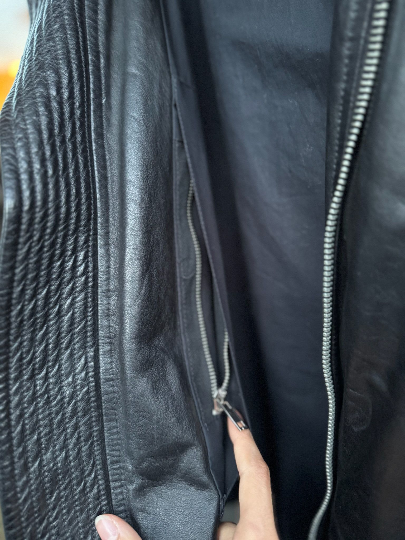 Rick Owens Calf Leather Mollino collar Puffer Jacket Size US L / EU 52-54 / 3 - 8 Thumbnail