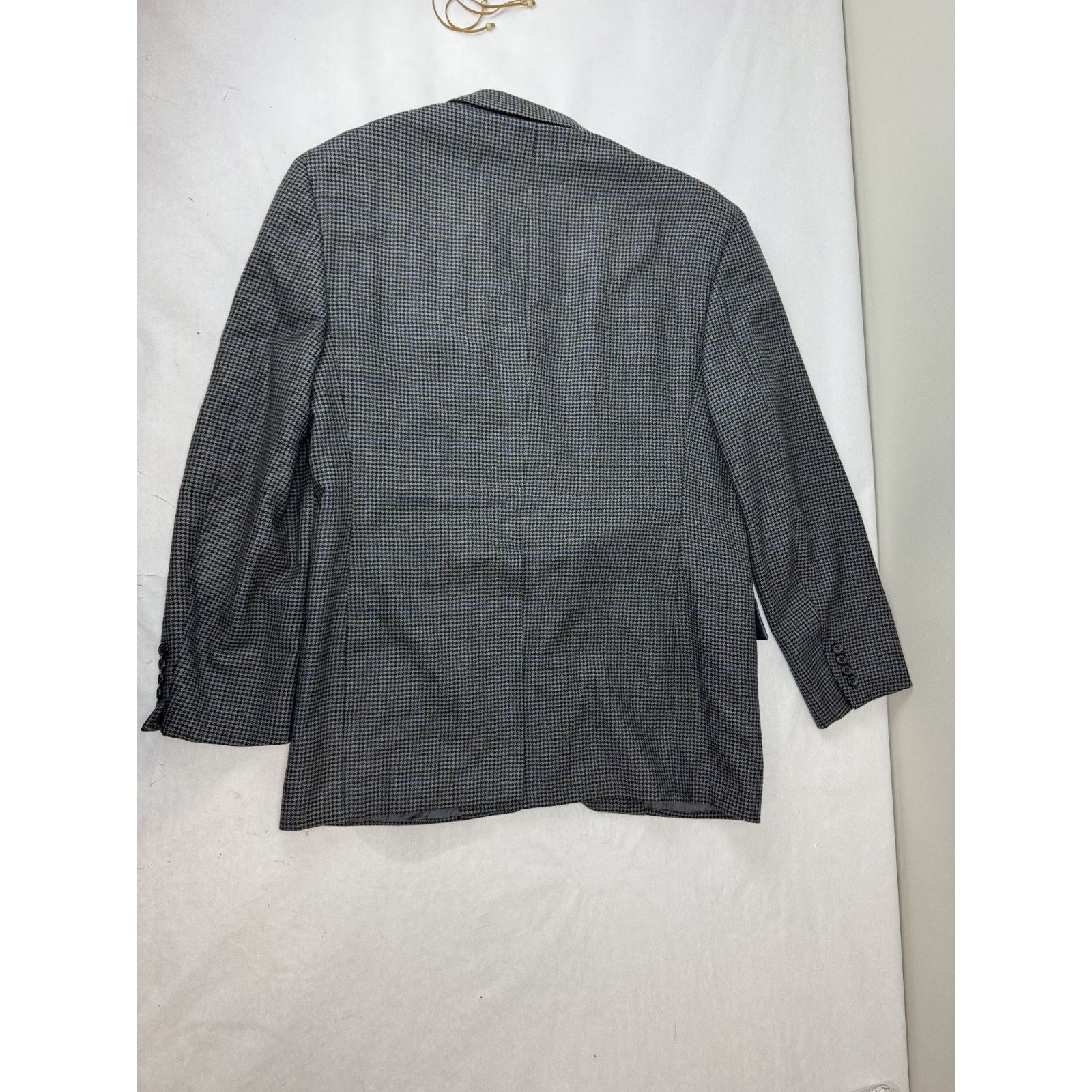 Neiman Marcus Neiman Marcus Wool Blazer Coat Houndstooth Men 42 Long Size 42L - 4 Thumbnail